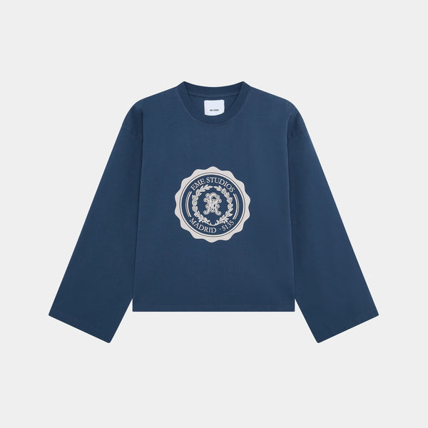 Bulwark Navy Long Sleeve Camiseta eme   