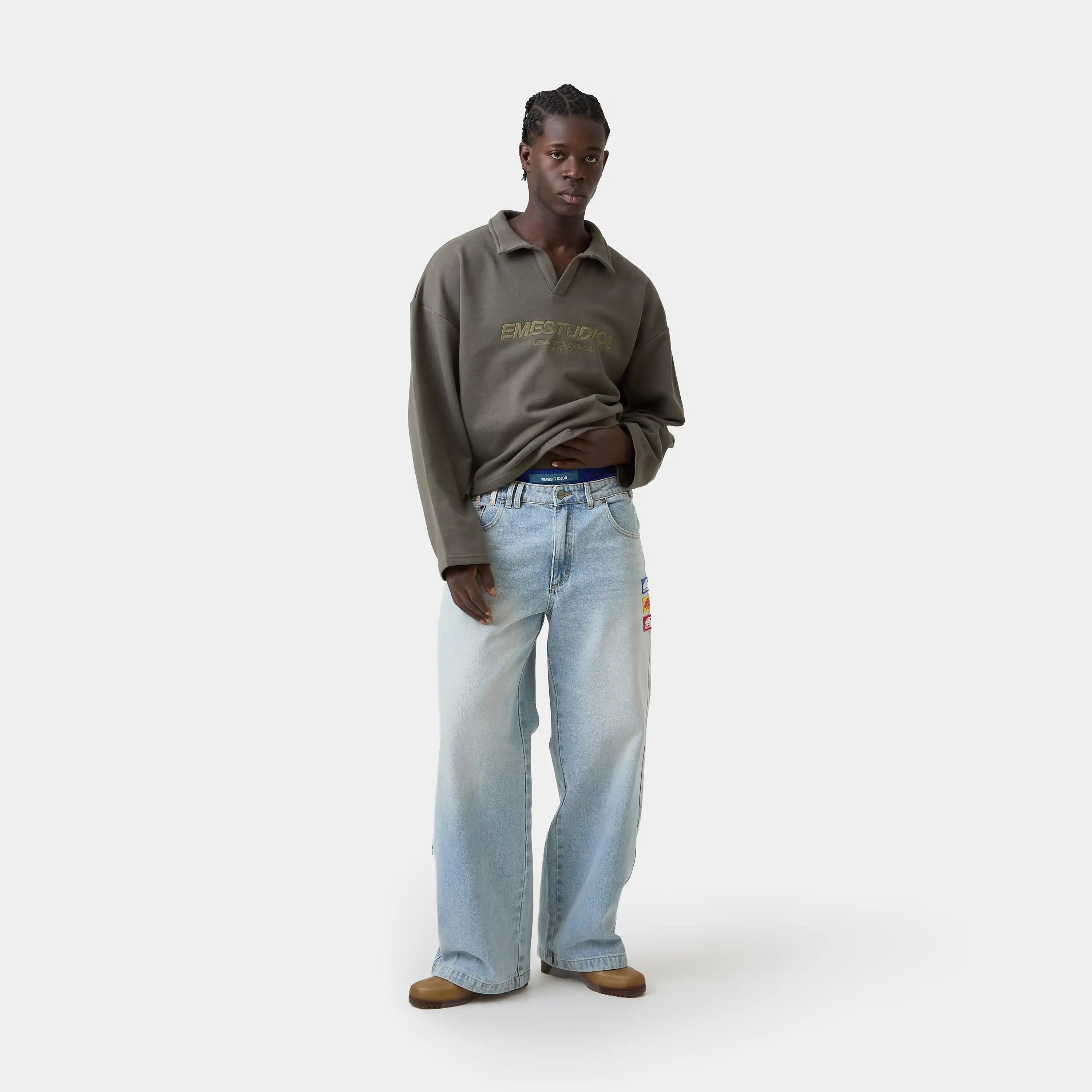 Playtime Olive Polo Sweatshirts Eme Studios