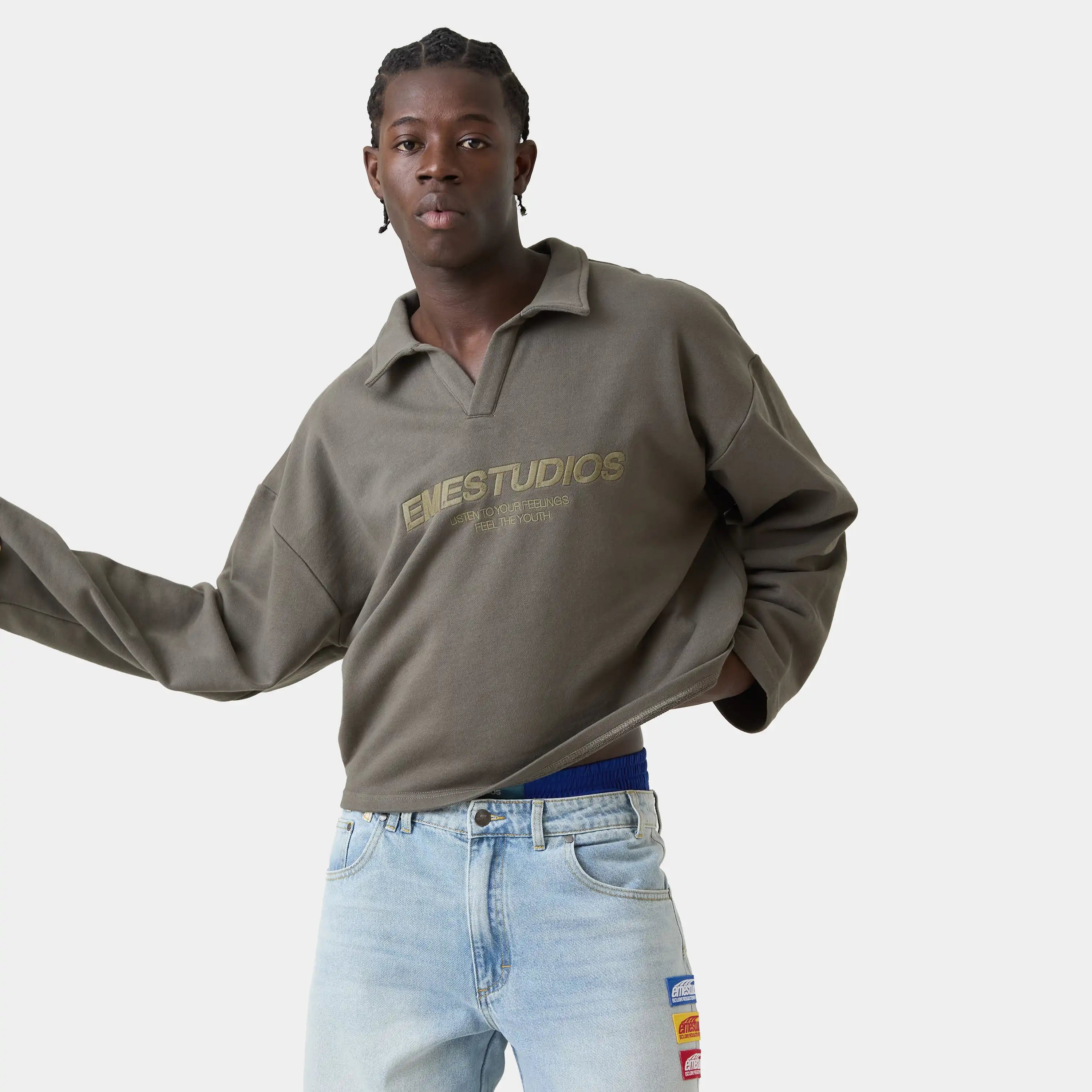 Playtime Olive Polo Sweatshirts Eme Studios