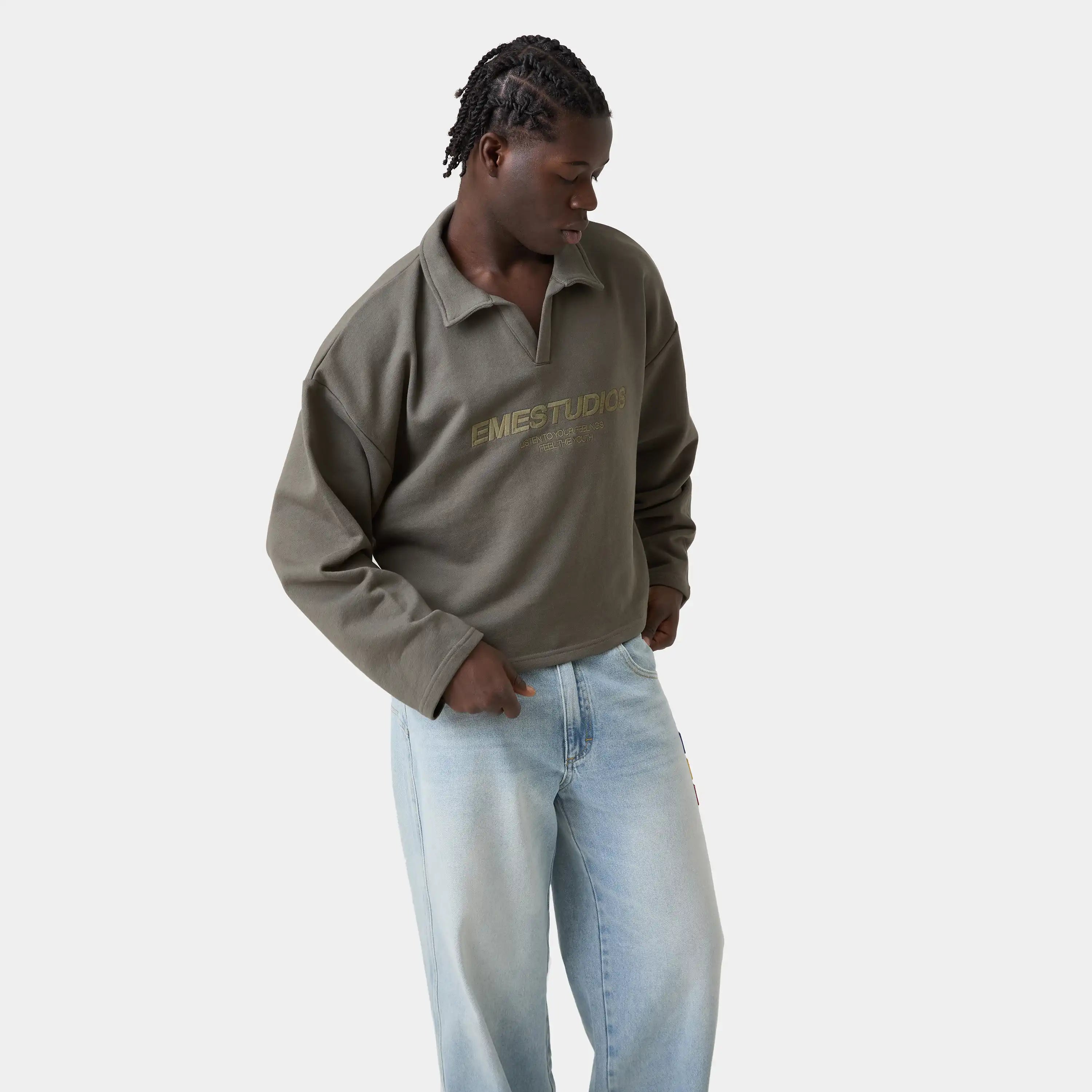 Playtime Olive Polo Sweatshirts Eme Studios