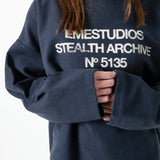 Stealth Navy Reverse Crewneck Crewneck eme