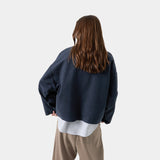 Stealth Navy Reverse Crewneck Crewneck eme