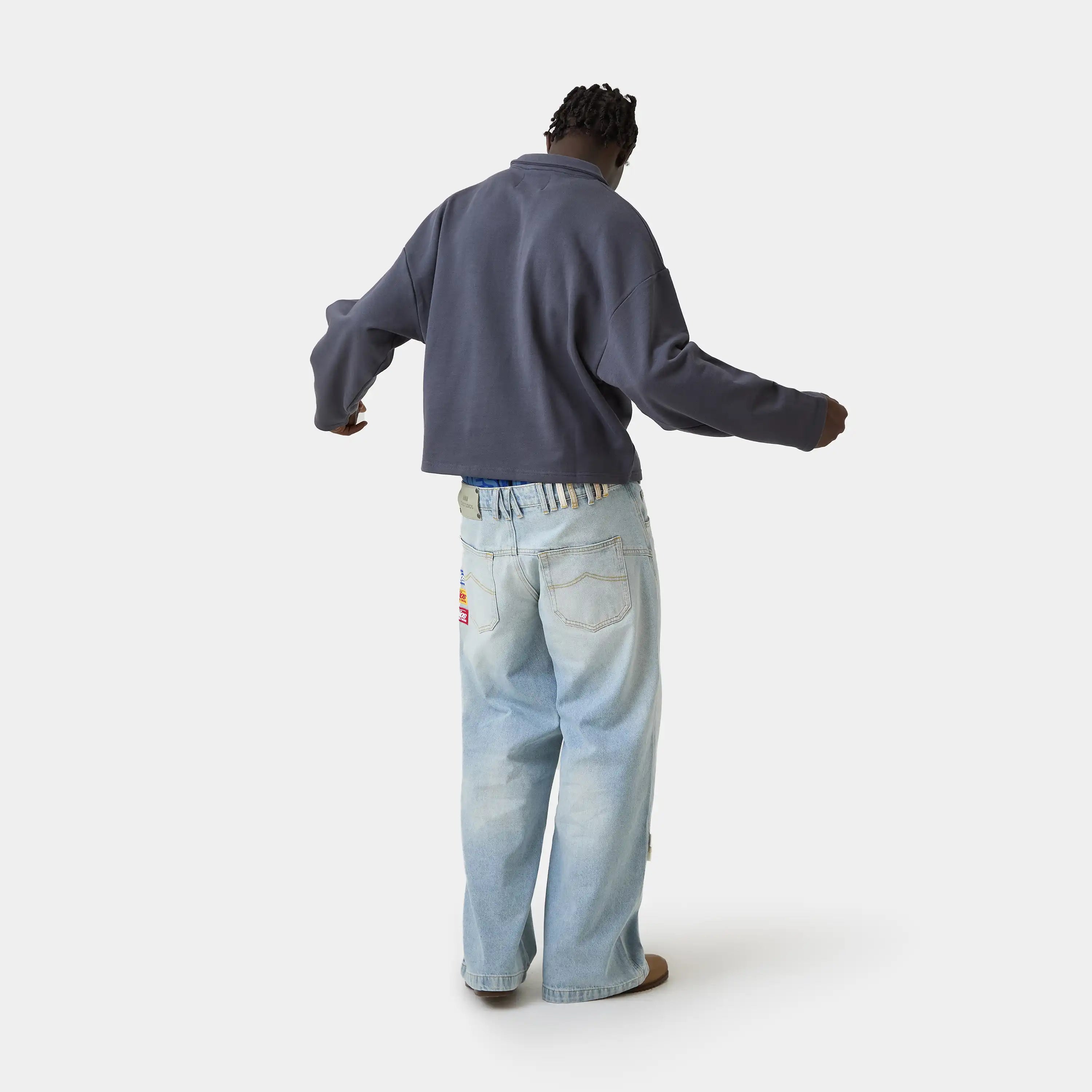 Playtime Ombre Blue Polo Sweatshirts Eme Studios