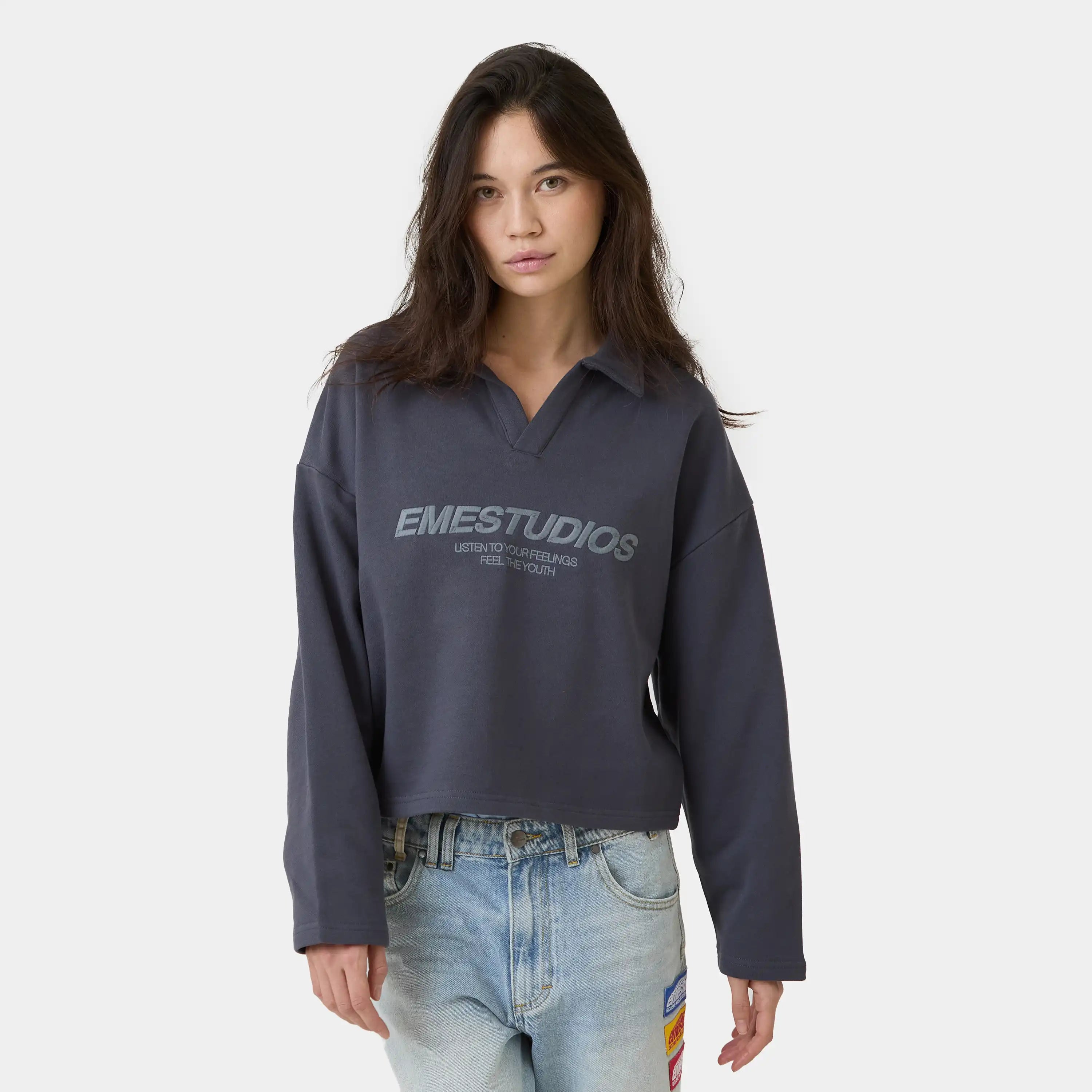 Playtime Ombre Blue Polo Sweatshirts Eme Studios