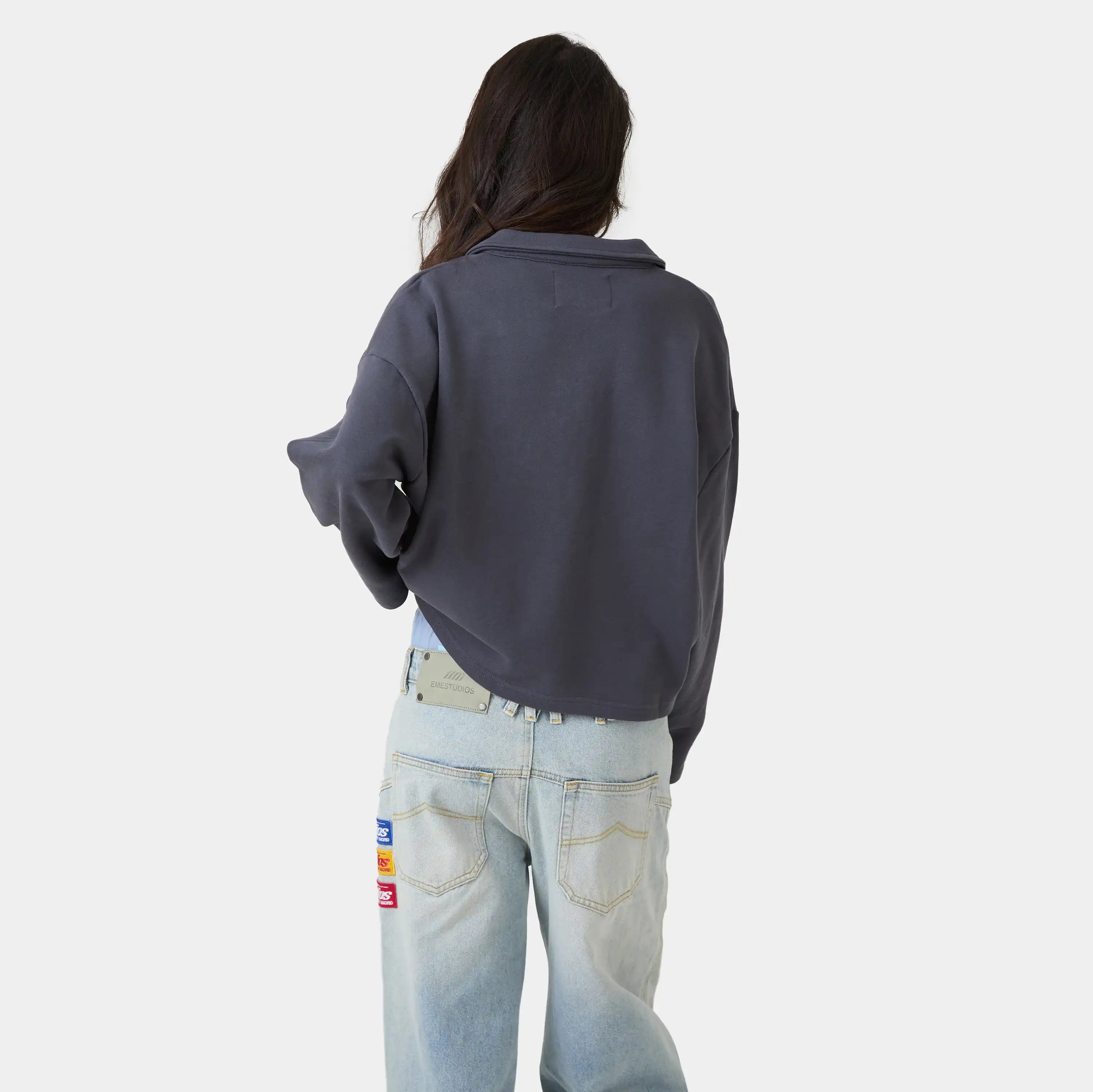 Playtime Ombre Blue Polo Sweatshirts Eme Studios