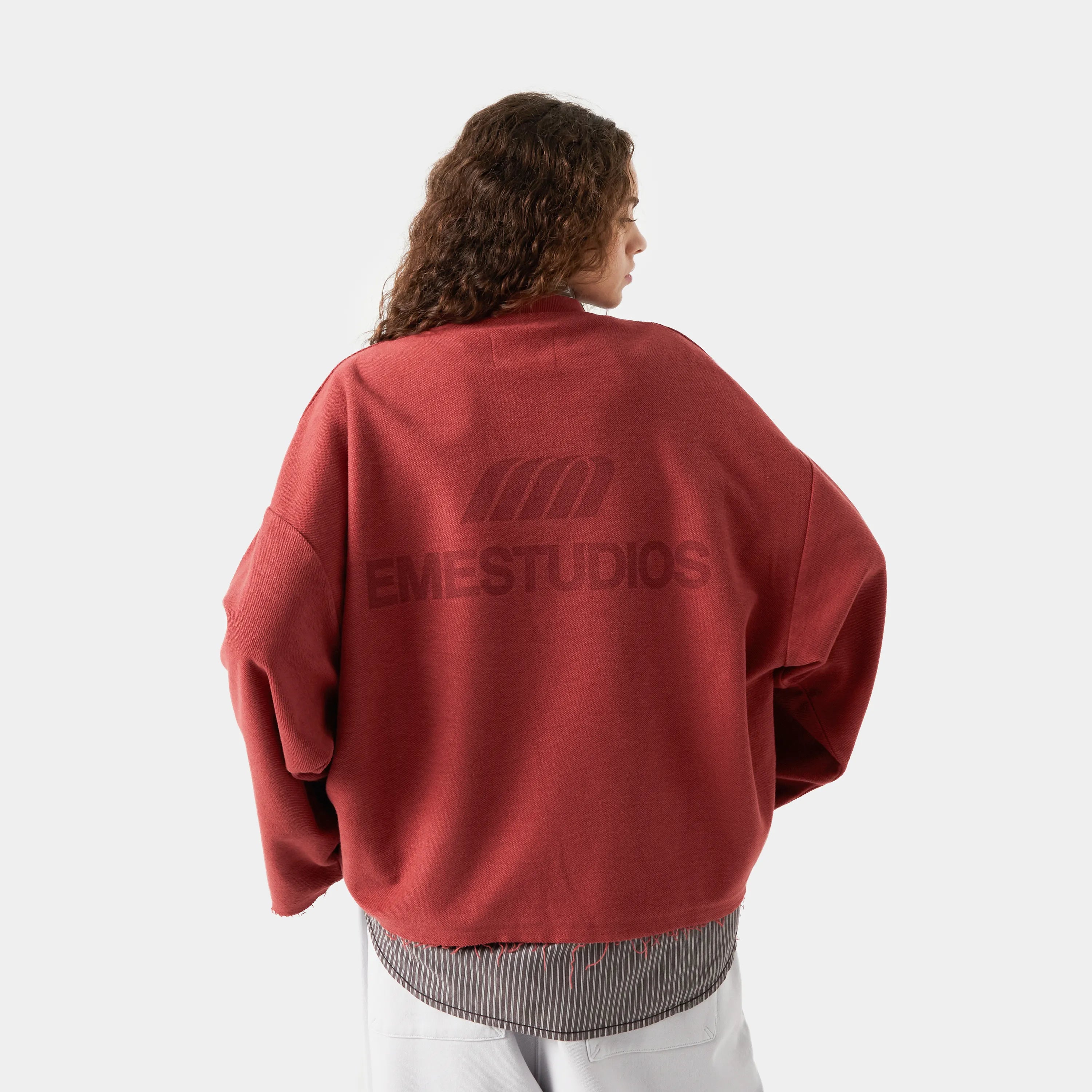 Whiz Cafe Redwood Reverse Crewneck Crewneck eme   