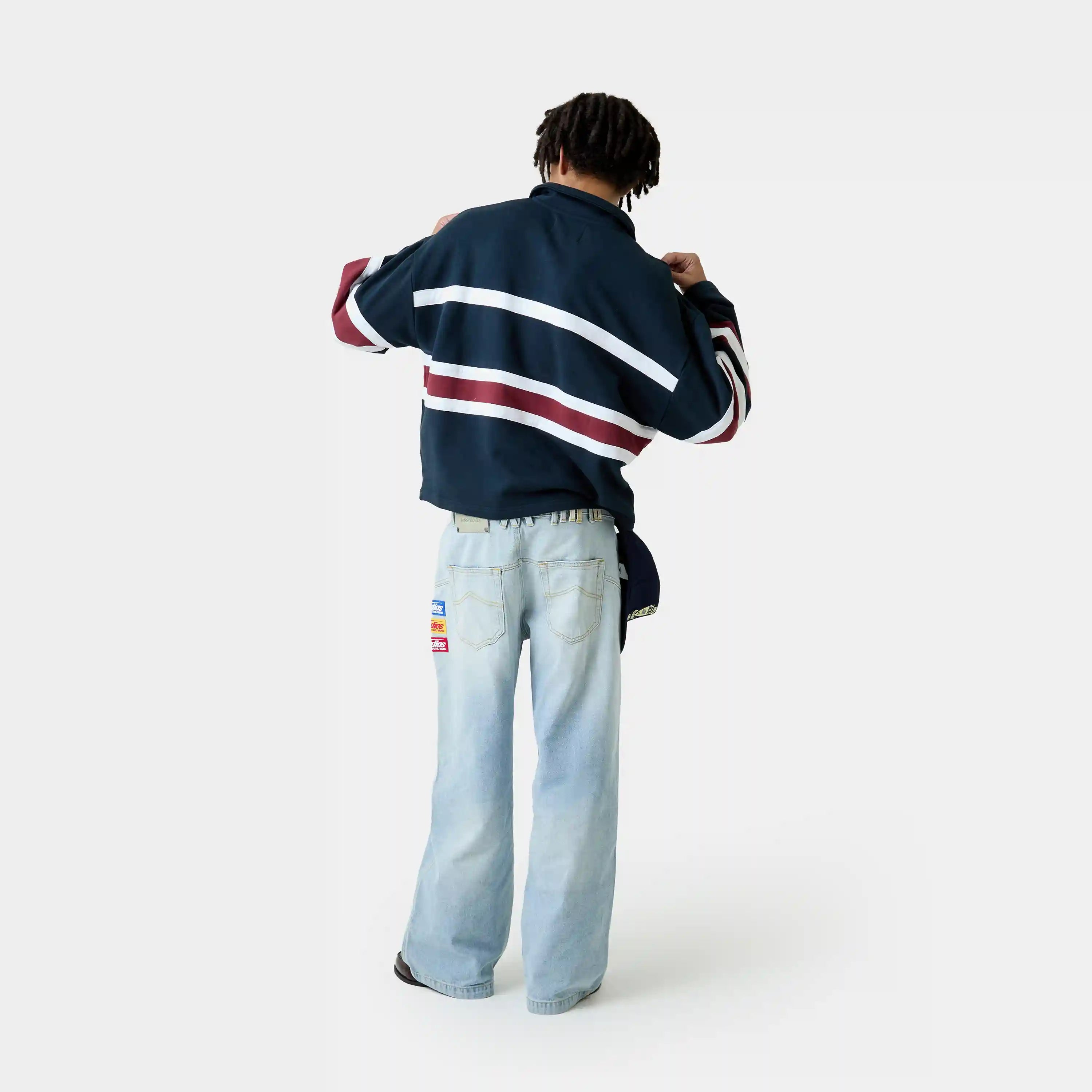 Bachatas Navy Polo Sweatshirts Eme Studios