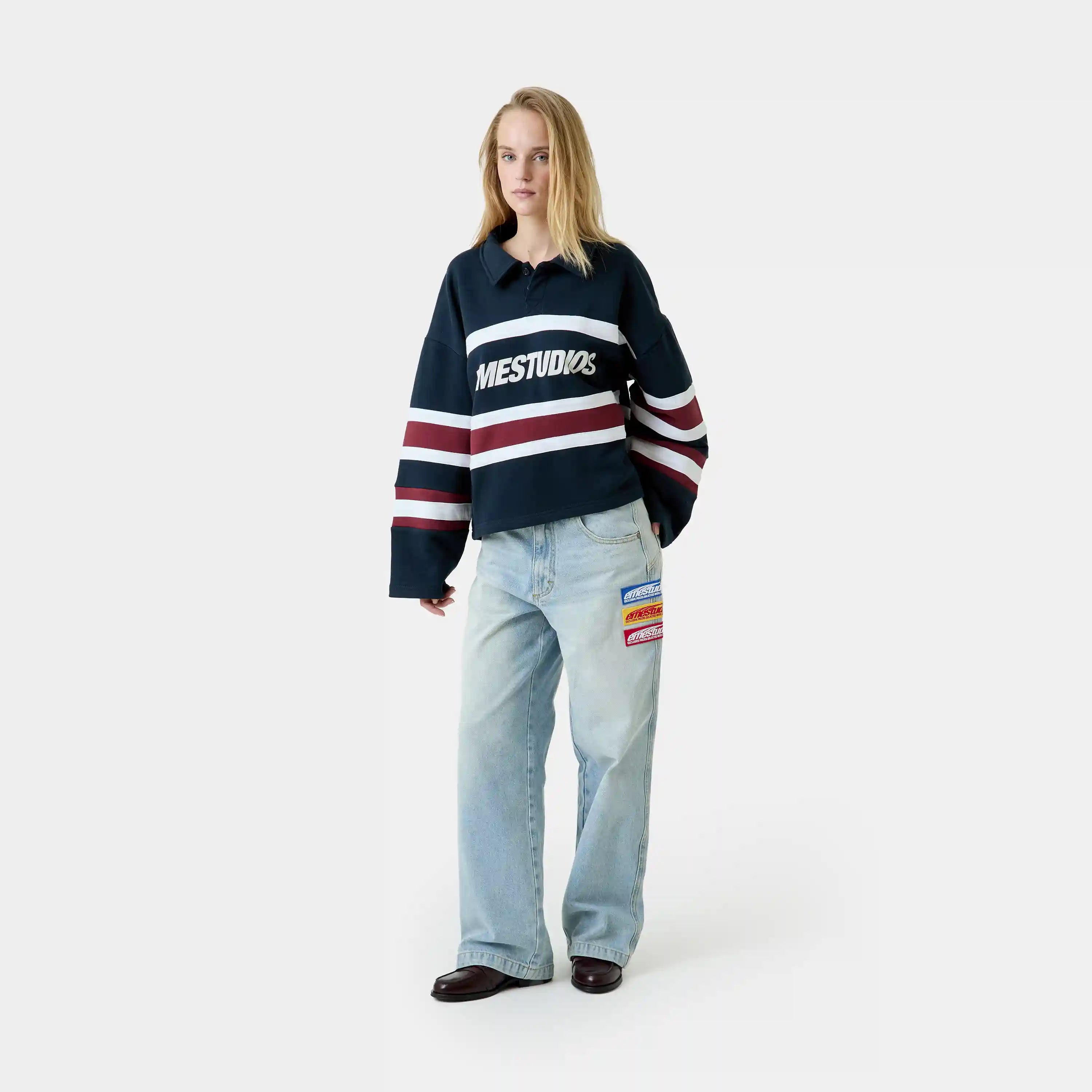 Bachatas Navy Polo Sweatshirts Eme Studios