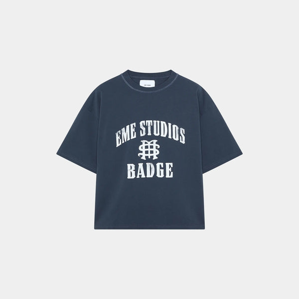 Badge Navy Oversized Tee Camiseta eme