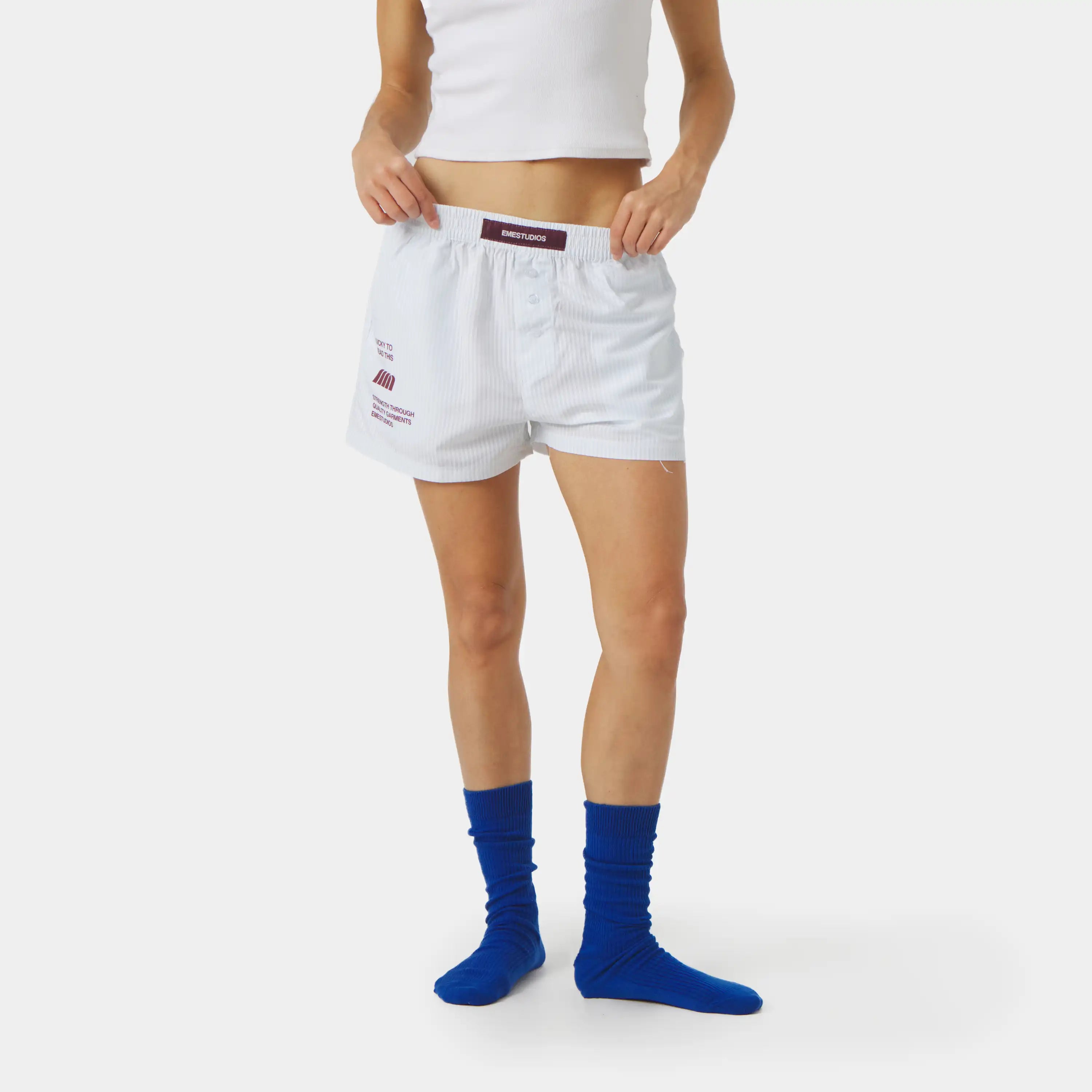 Lucky Striped Boxer Burgundy Underwear Eme Studios