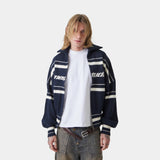 Unit Knited Navy Full Zip Knitwear Eme Studios