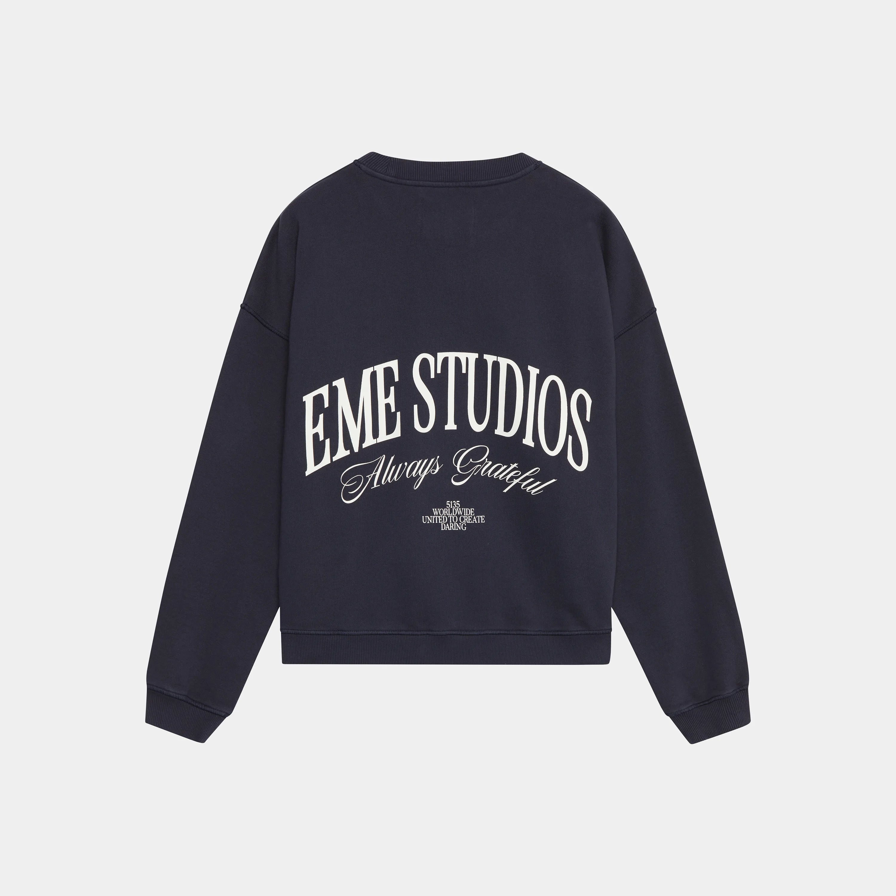 Phantom Navy Oversized Mockneck Crewneck eme   