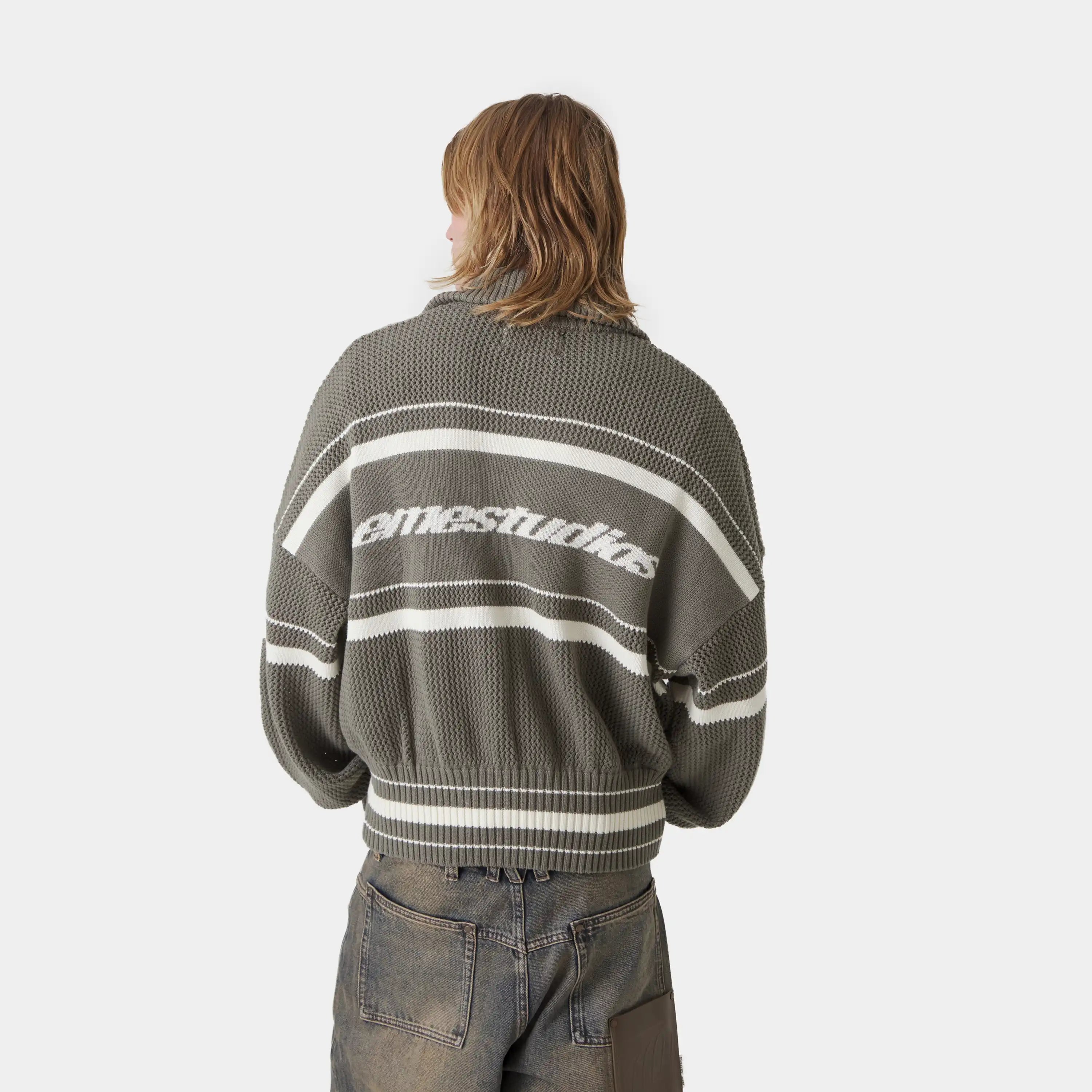 Unit Knited Forest Full Zip Knitwear Eme Studios