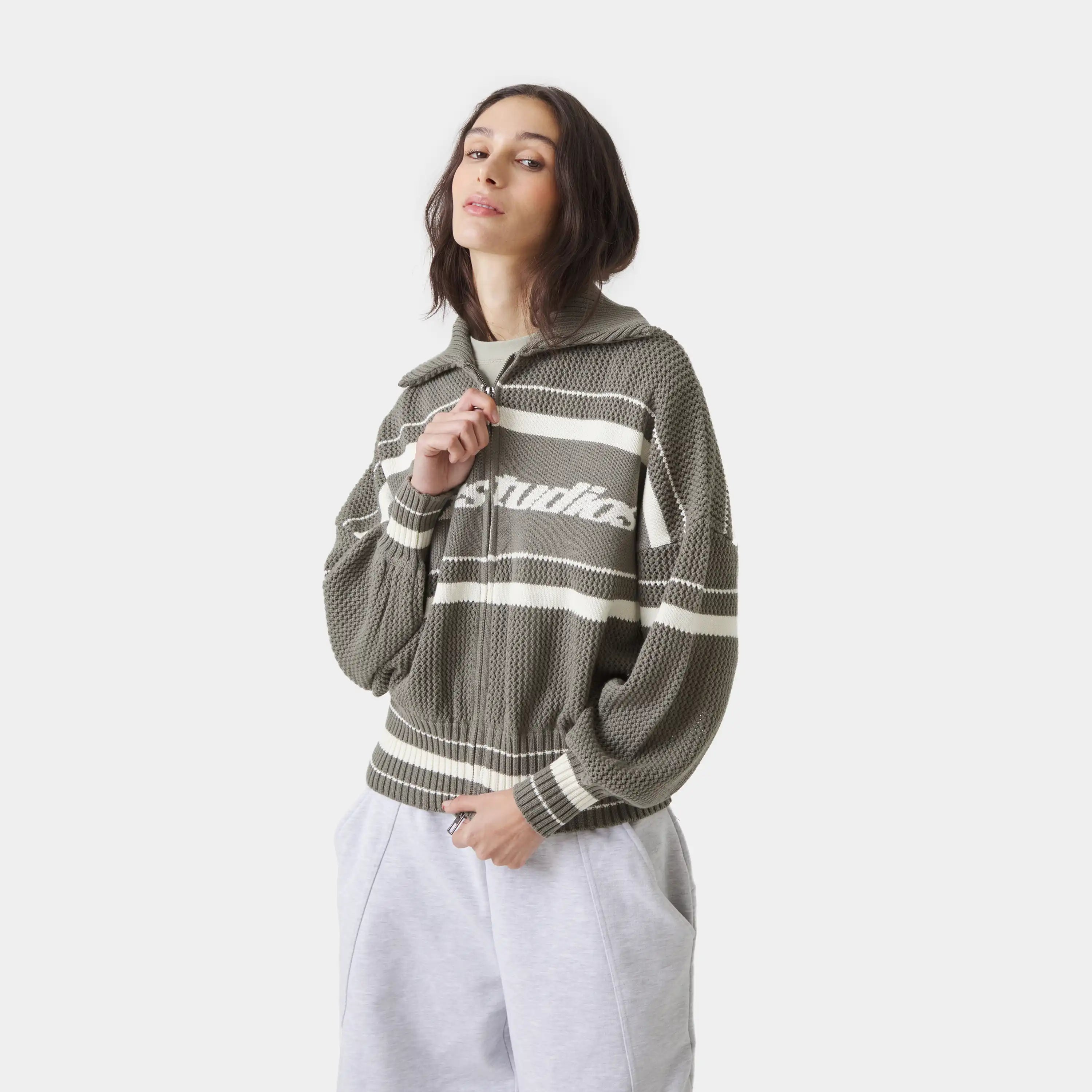 Unit Knited Forest Full Zip Knitwear Eme Studios