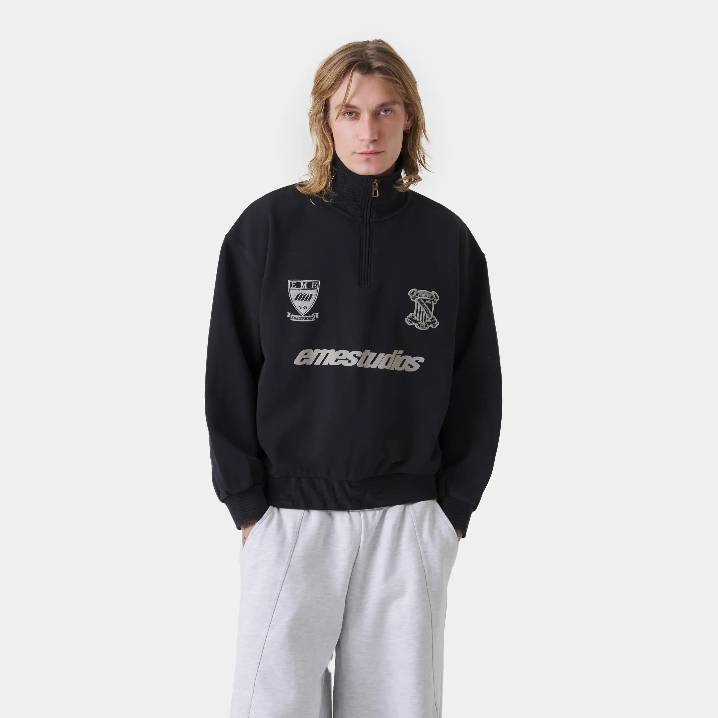 Peak Shadow Half Zip Sweatshirts Eme Studios