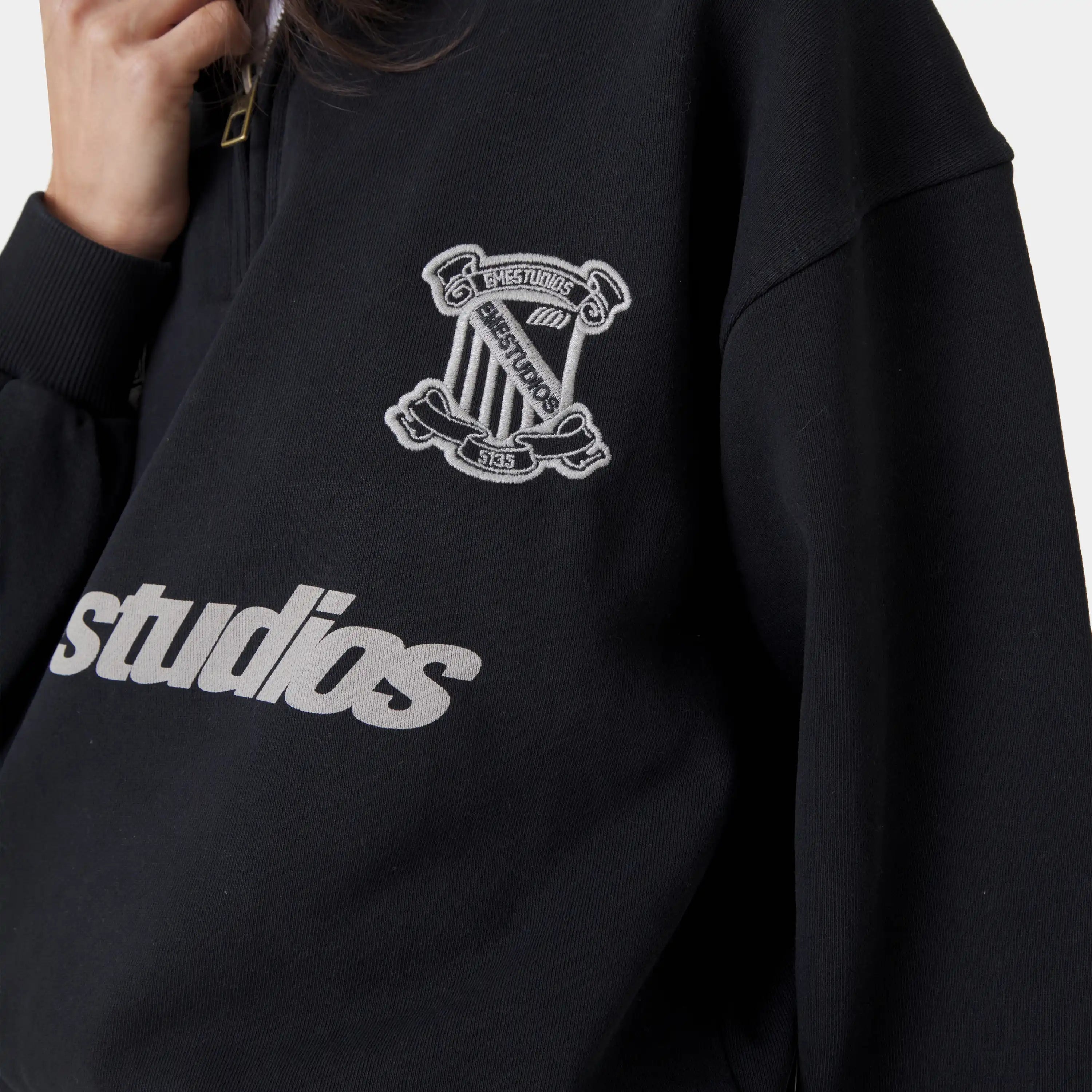 Peak Shadow Half Zip Sweatshirts Eme Studios