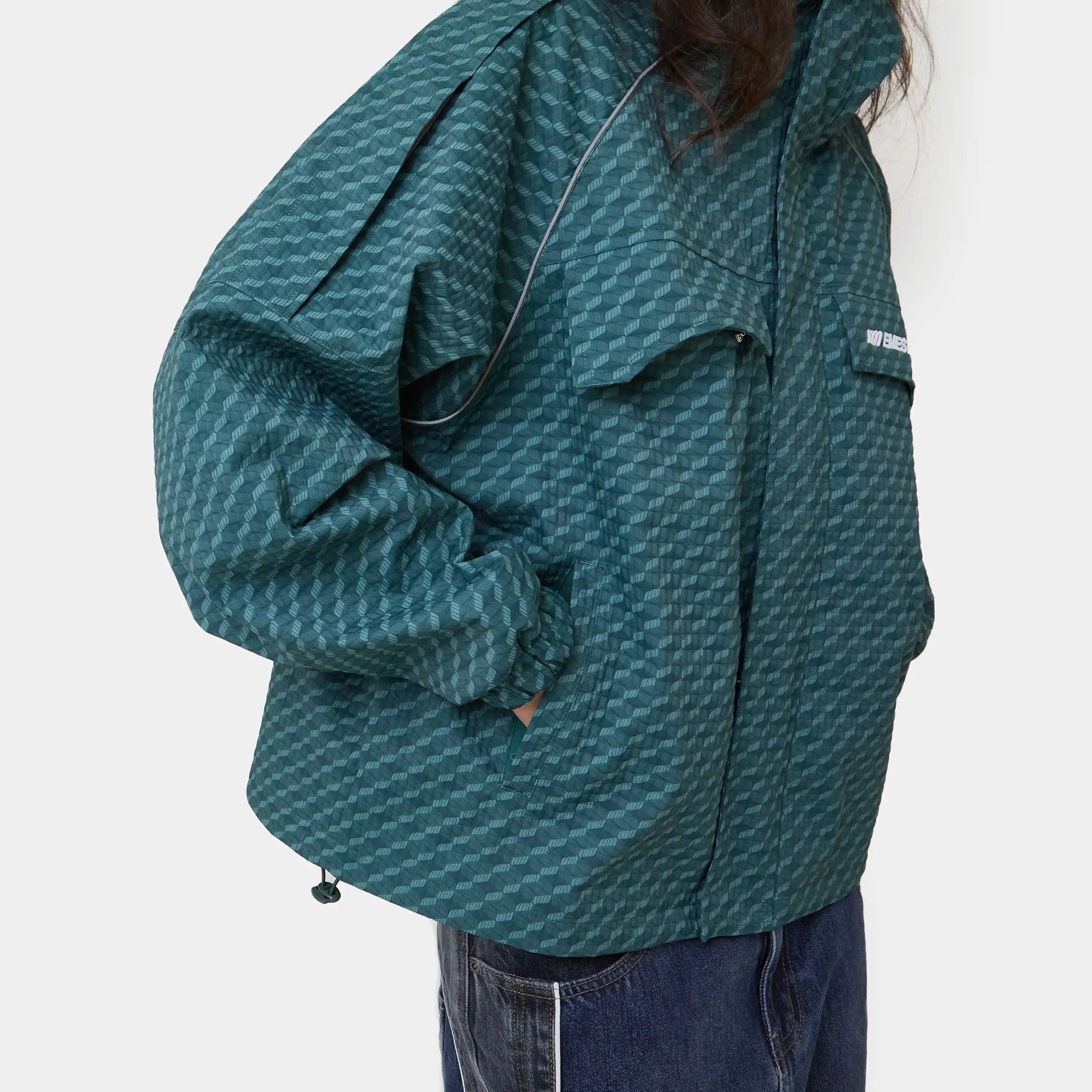 Echo Forest Grid Windbreaker Outerwear Eme Studios