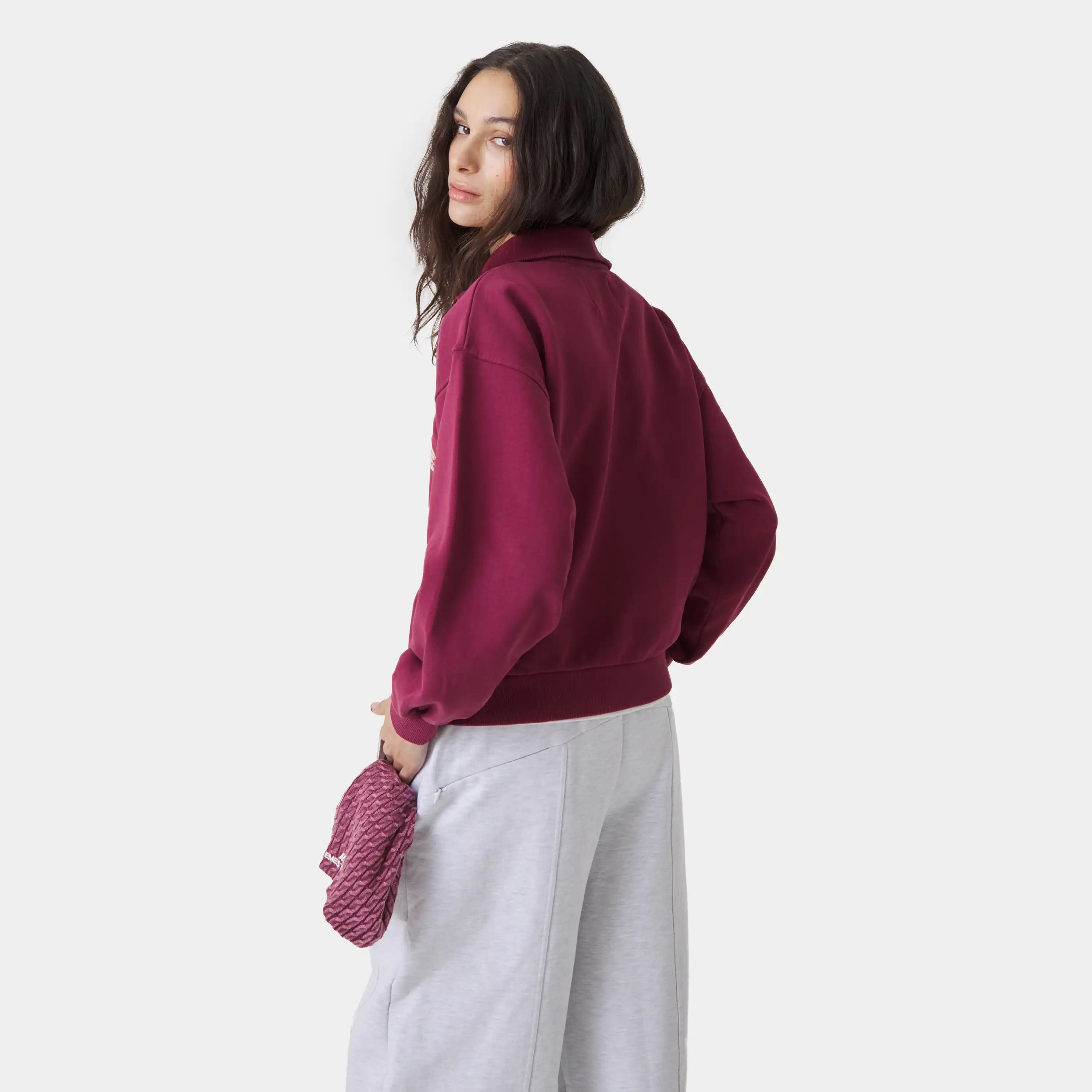 Peak Burgundy Half Zip Sweatshirts Eme Studios
