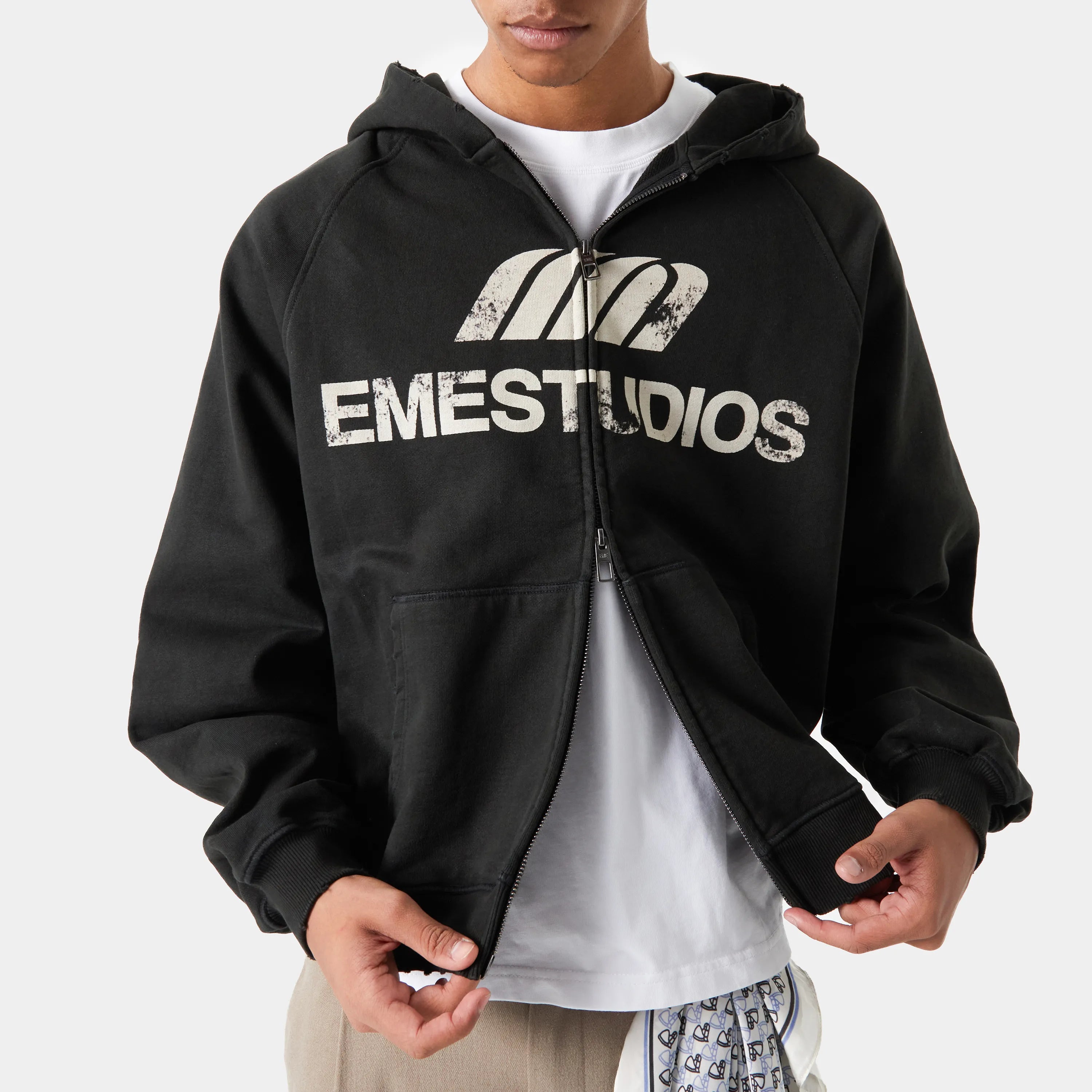 Stealth Shadow Oversized Full Zip Hoodie eme