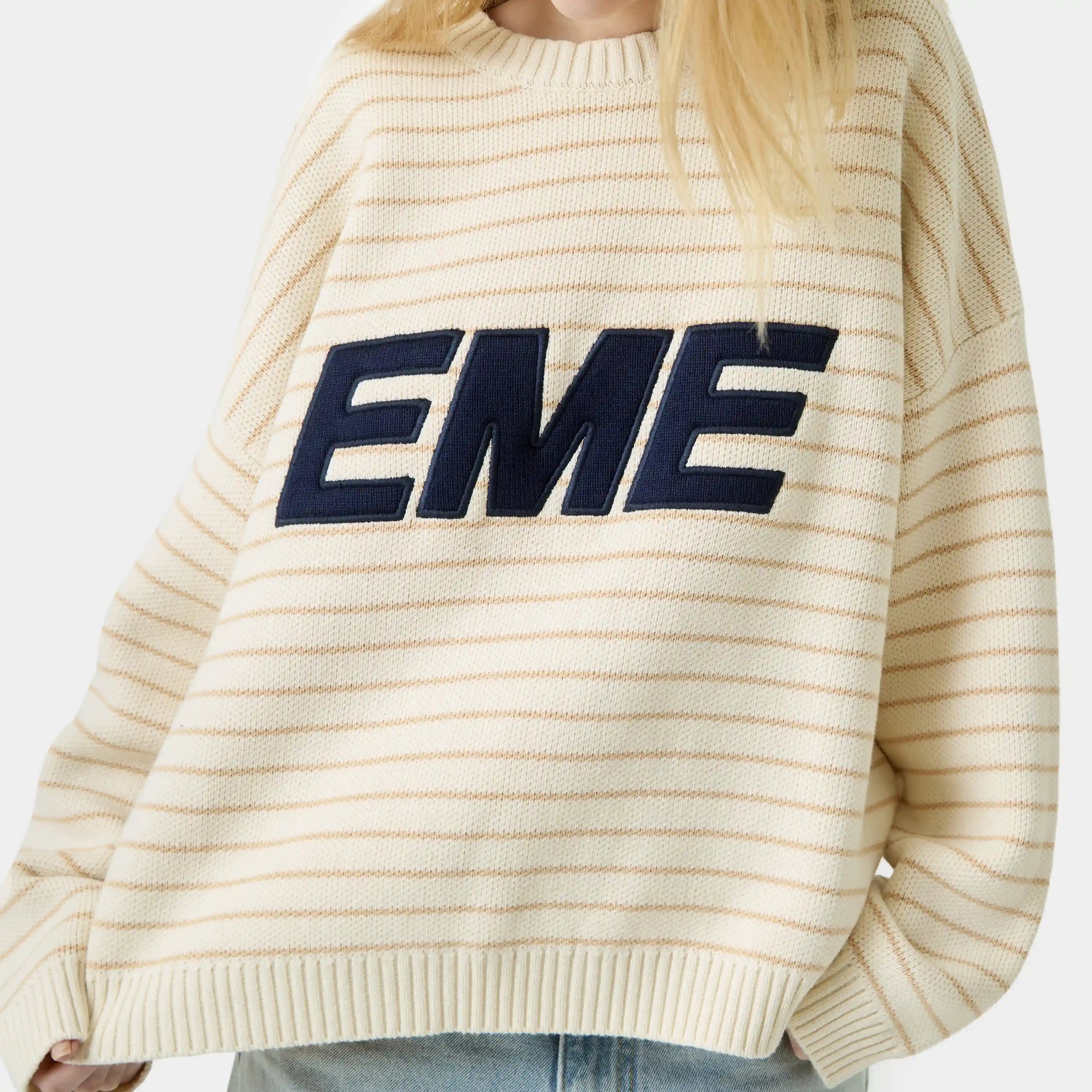 Pinstripe Sugar Knit Sweater Knitwear Eme Studios