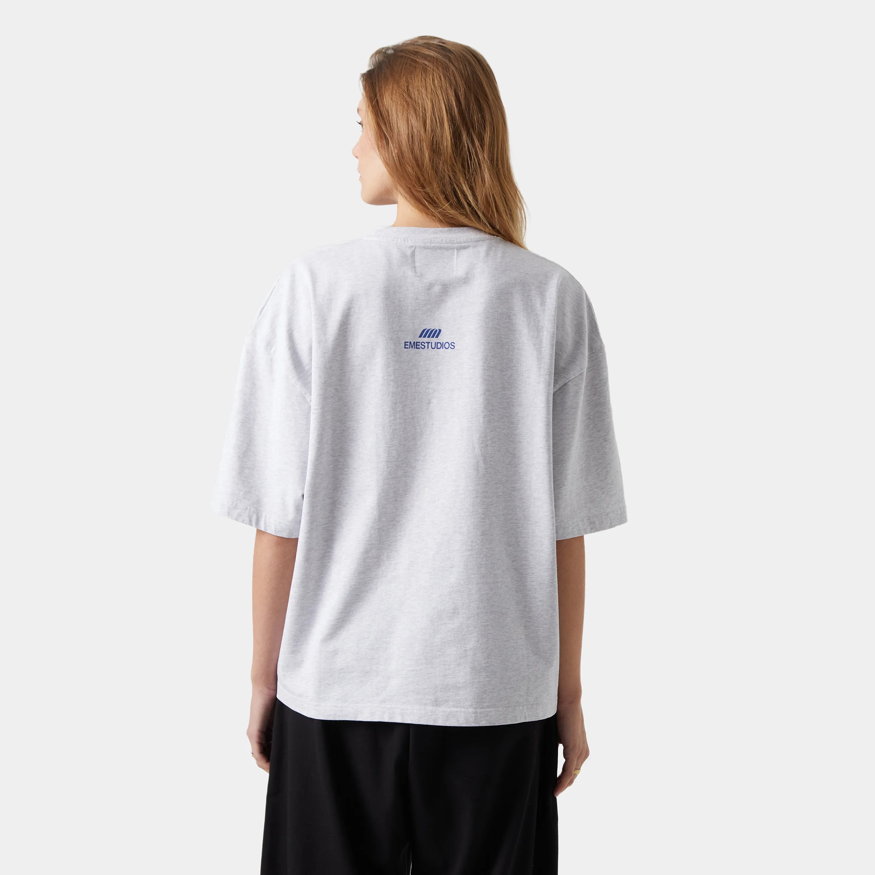 Crown Heather Grey Oversized Tee T-shirts eme