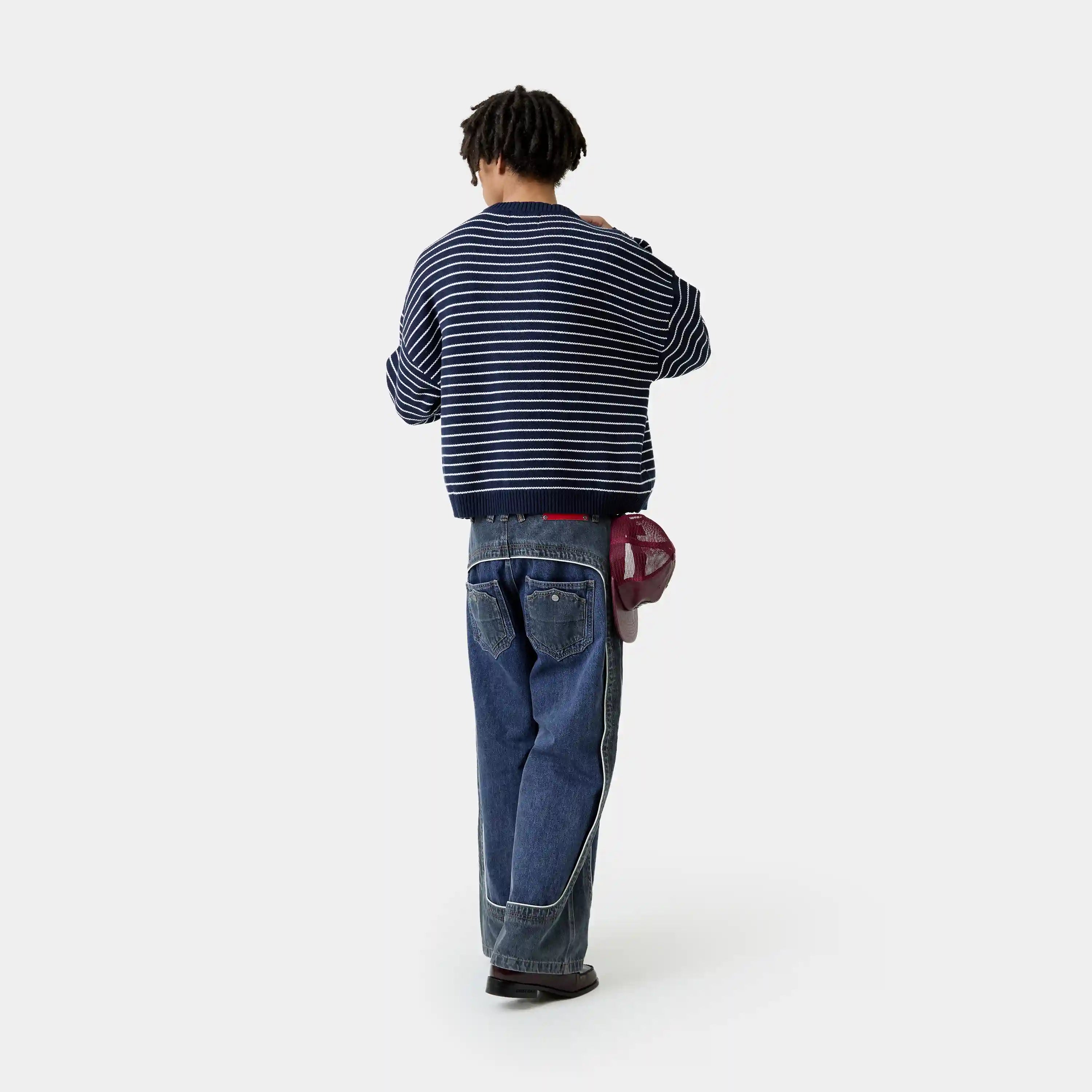 Pinstripe Night Sky Knit Sweater Knitwear Eme Studios