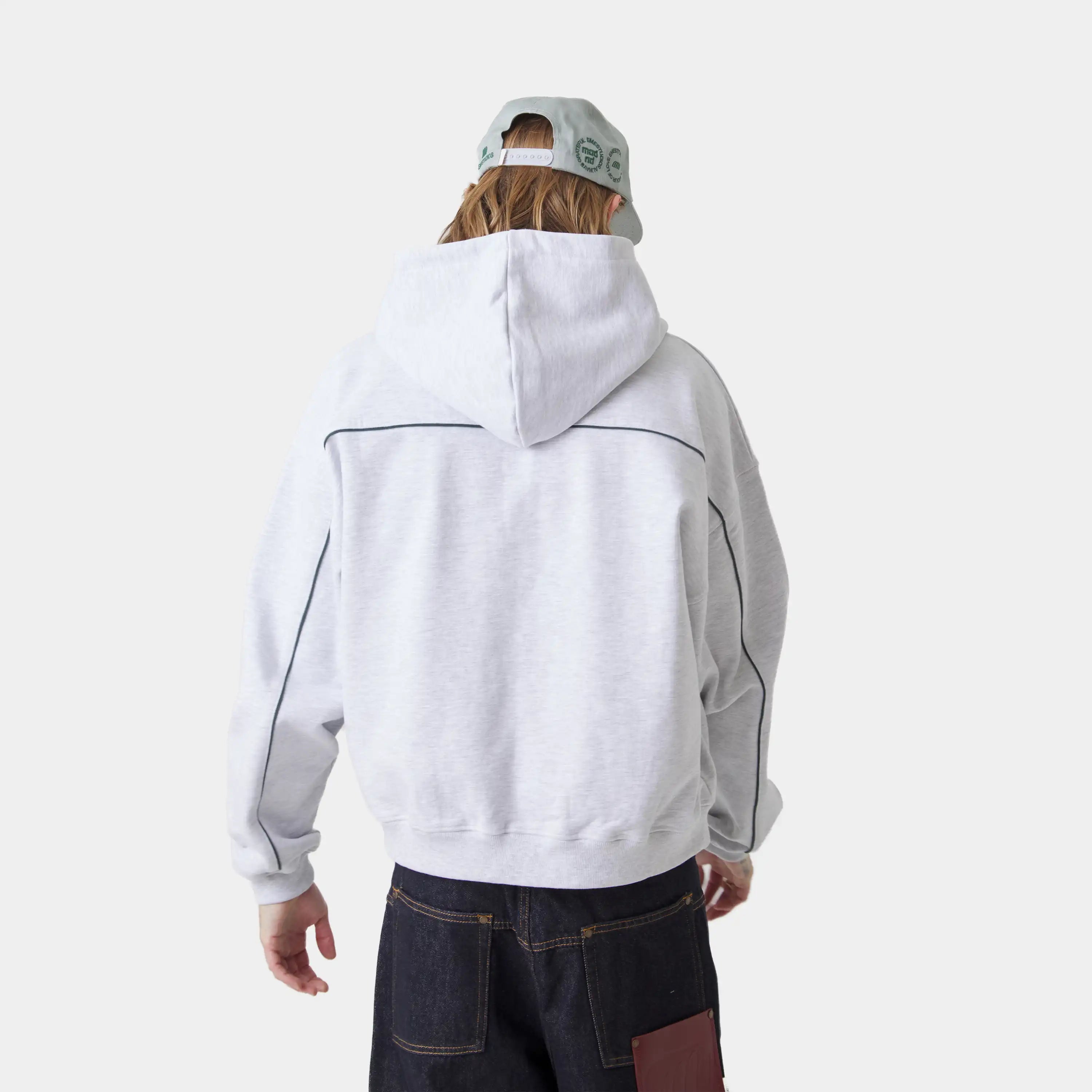 Intel Heather Grey Full Zip Hoodies Eme Studios
