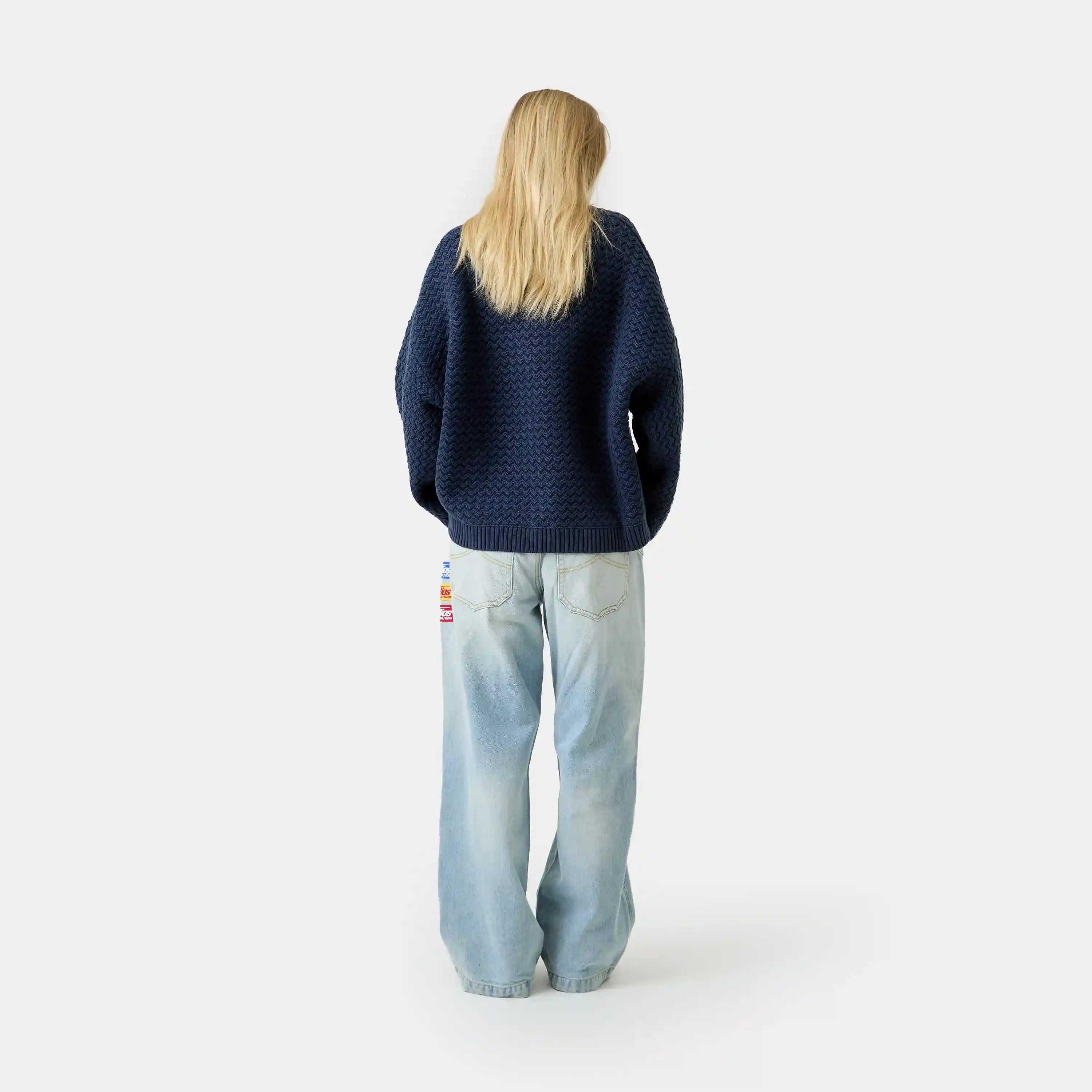 Thesis Navy Knit Sweater Knitwear Eme Studios