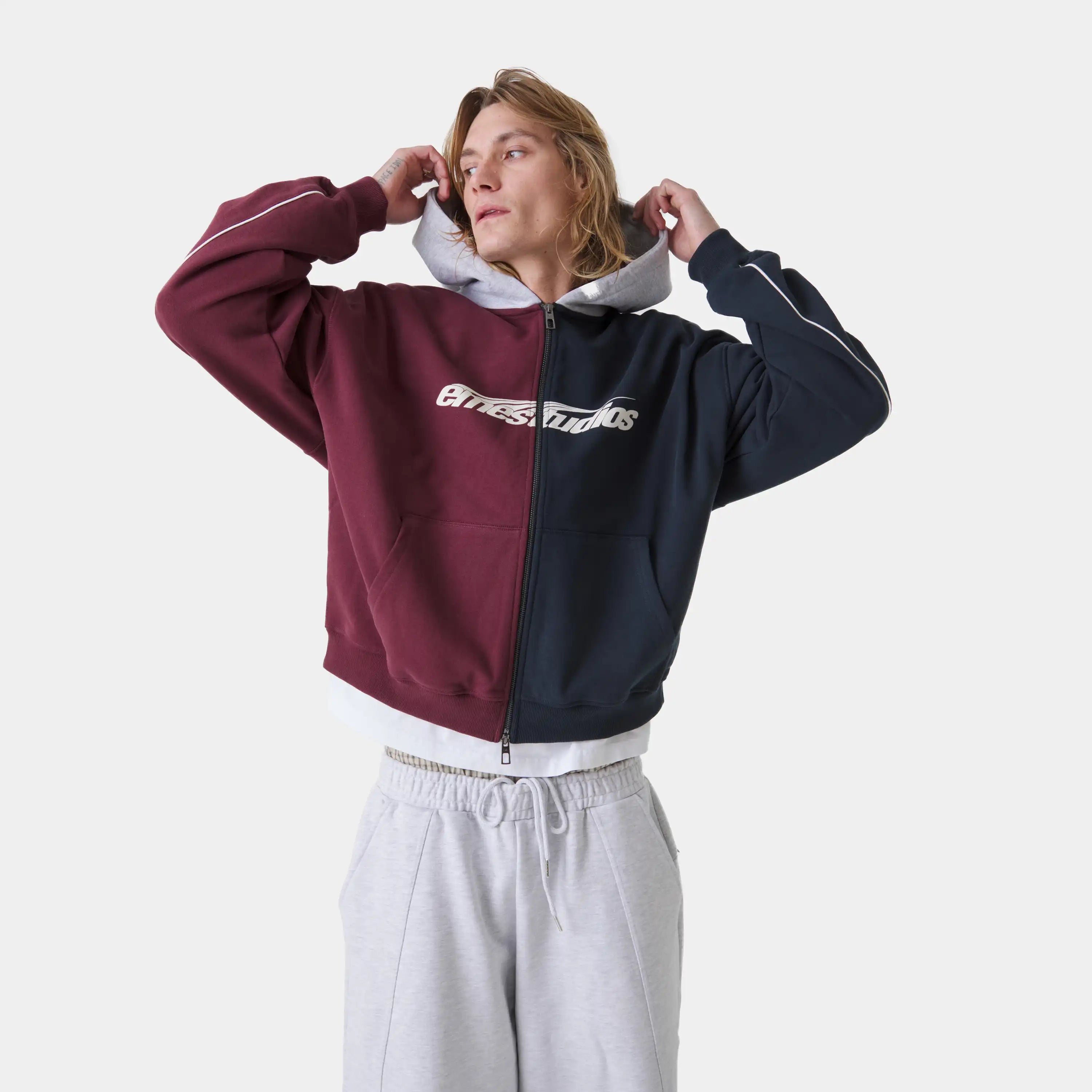 Intel Split Full Zip Hoodies Eme Studios