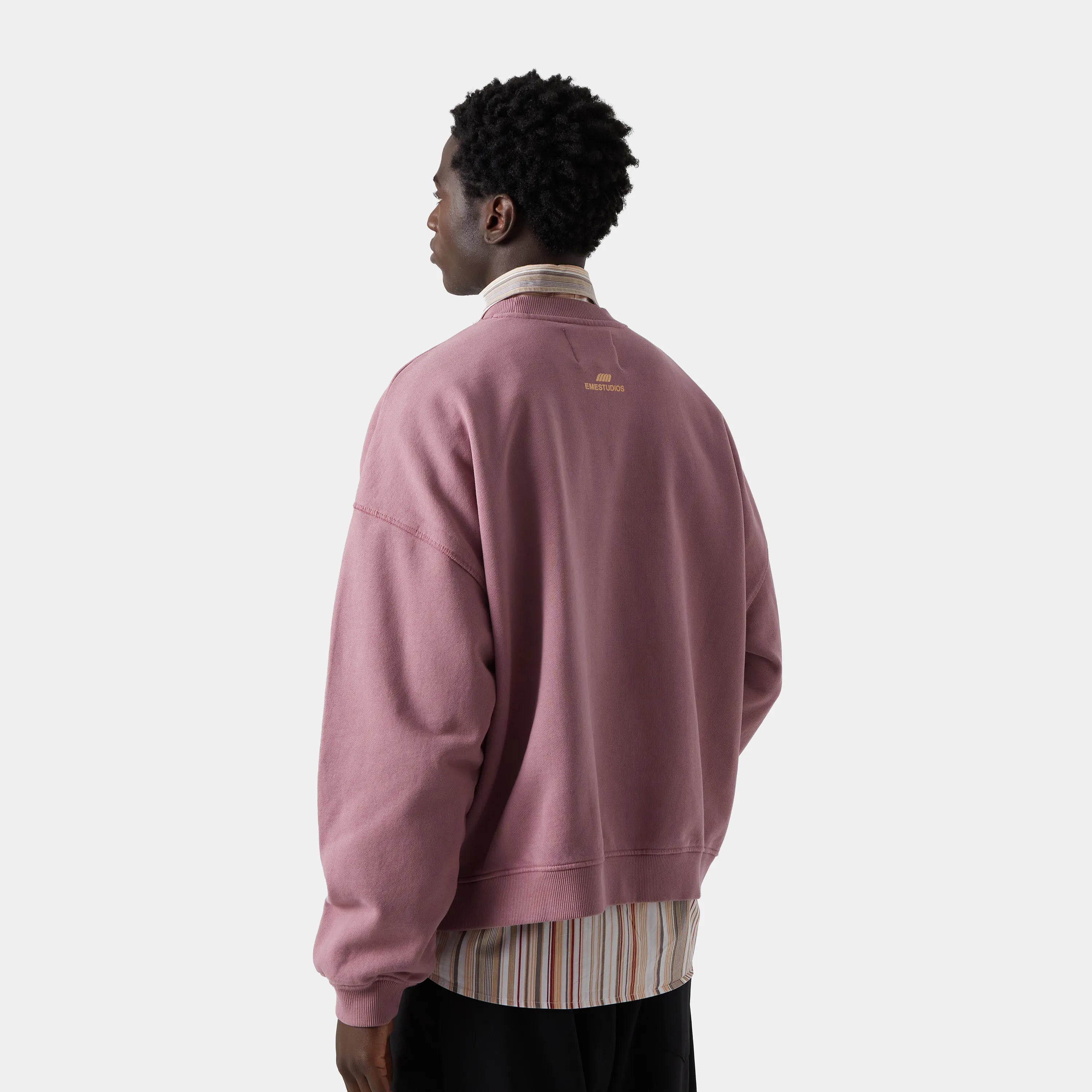 Mbuddy Taupe Oversized Crewneck Sweatshirts eme