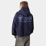 Stamp Navy Oversized Hoodie Hoodies Eme Studios