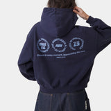 Stamp Navy Oversized Hoodie Hoodies Eme Studios