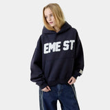 Class 3A Navy Oversized Hoodie Hoodies Eme Studios