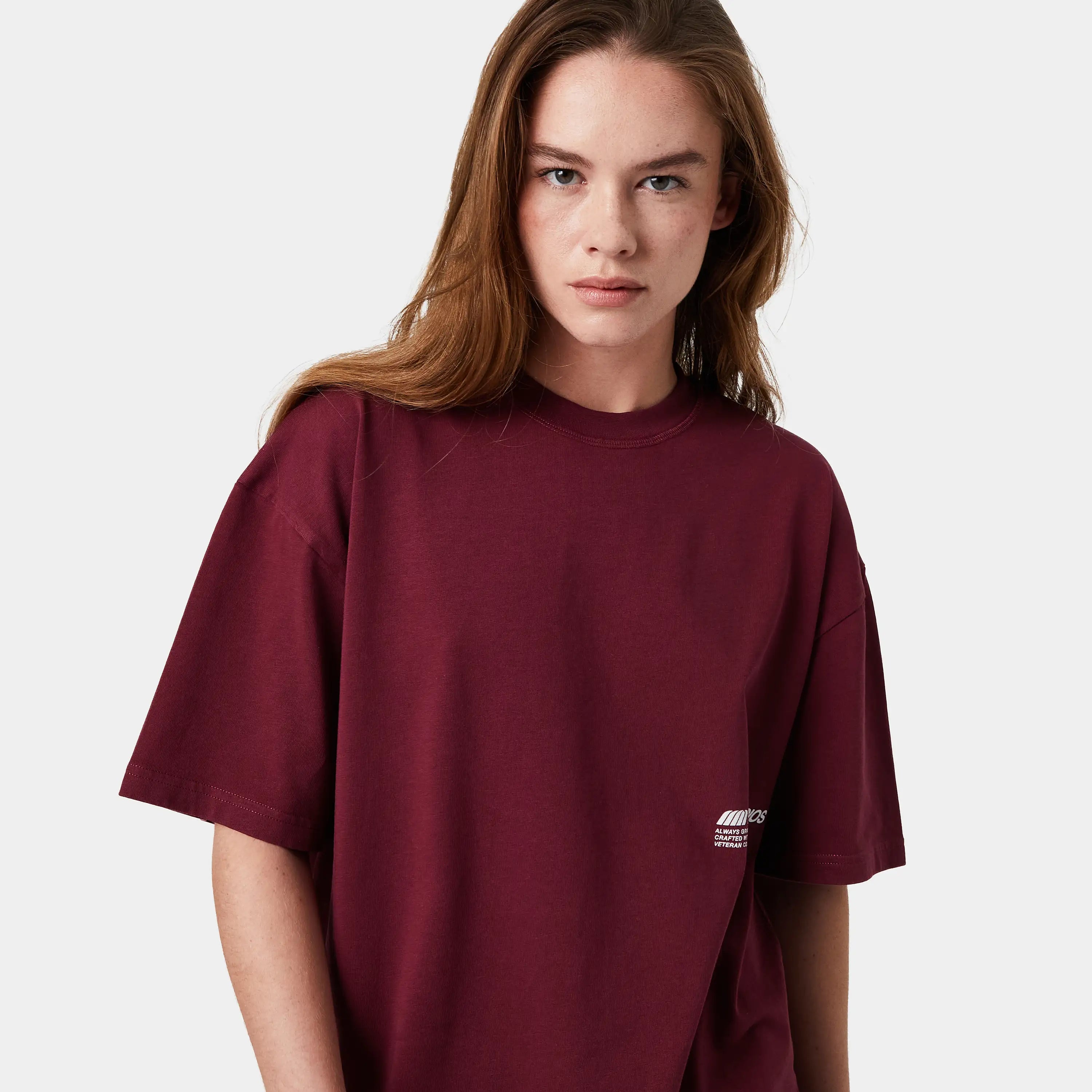 Roots Burgundy Oversized Tee – Eme Studios
