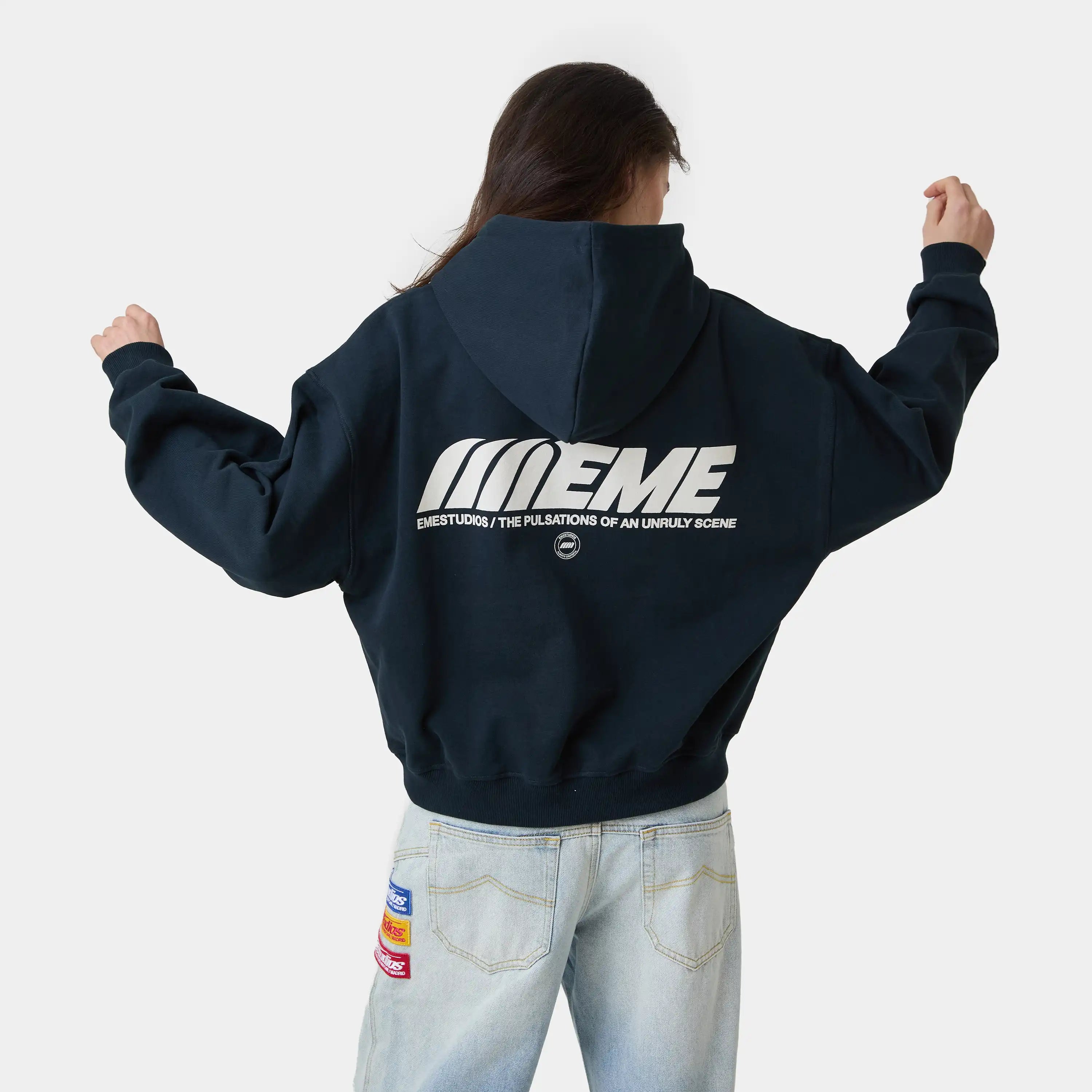 Peyas Navy Oversized Hoodie Hoodies Eme Studios