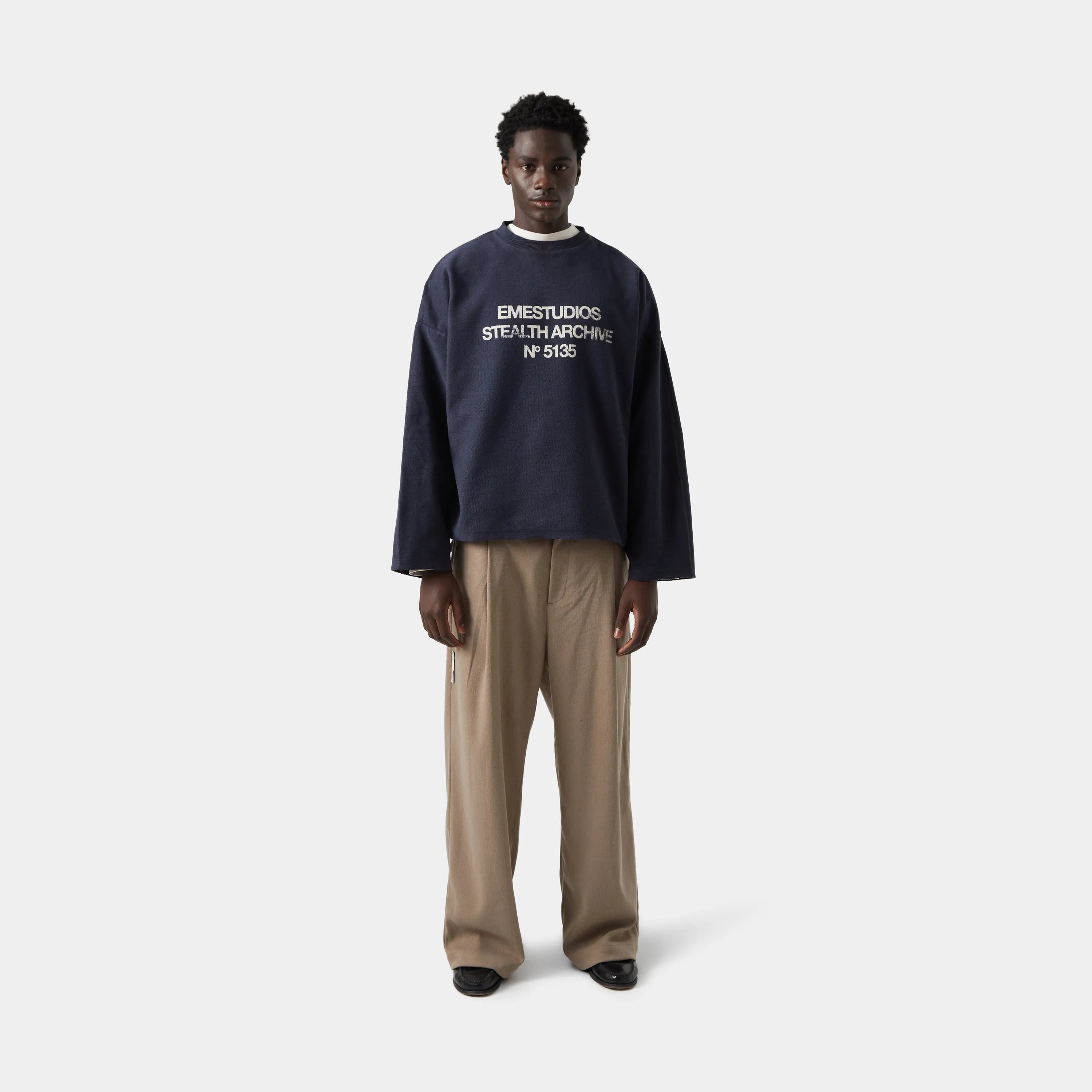 Stealth Navy Reverse Crewneck Crewneck eme