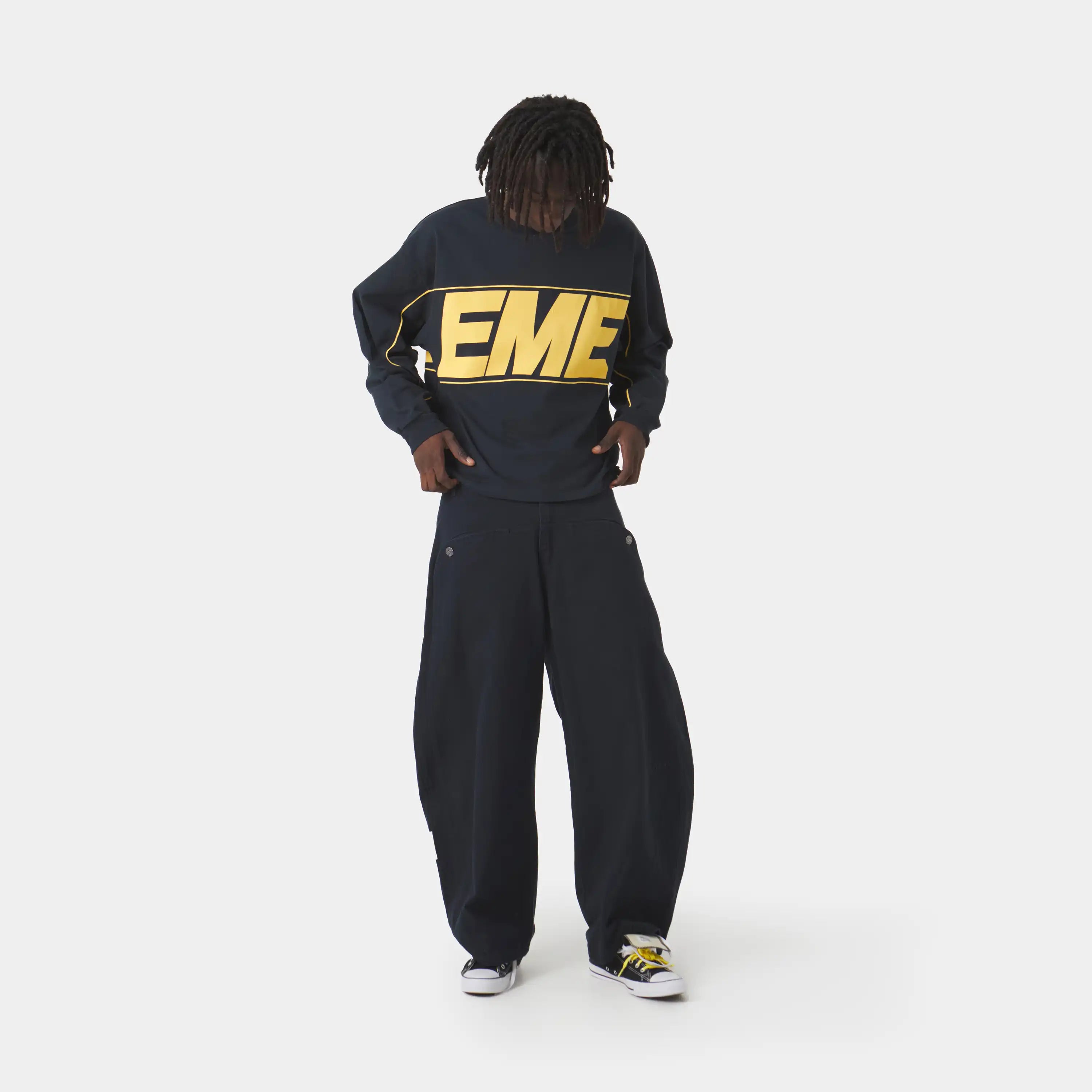 Crossline Navy Long Sleeve T-shirts eme