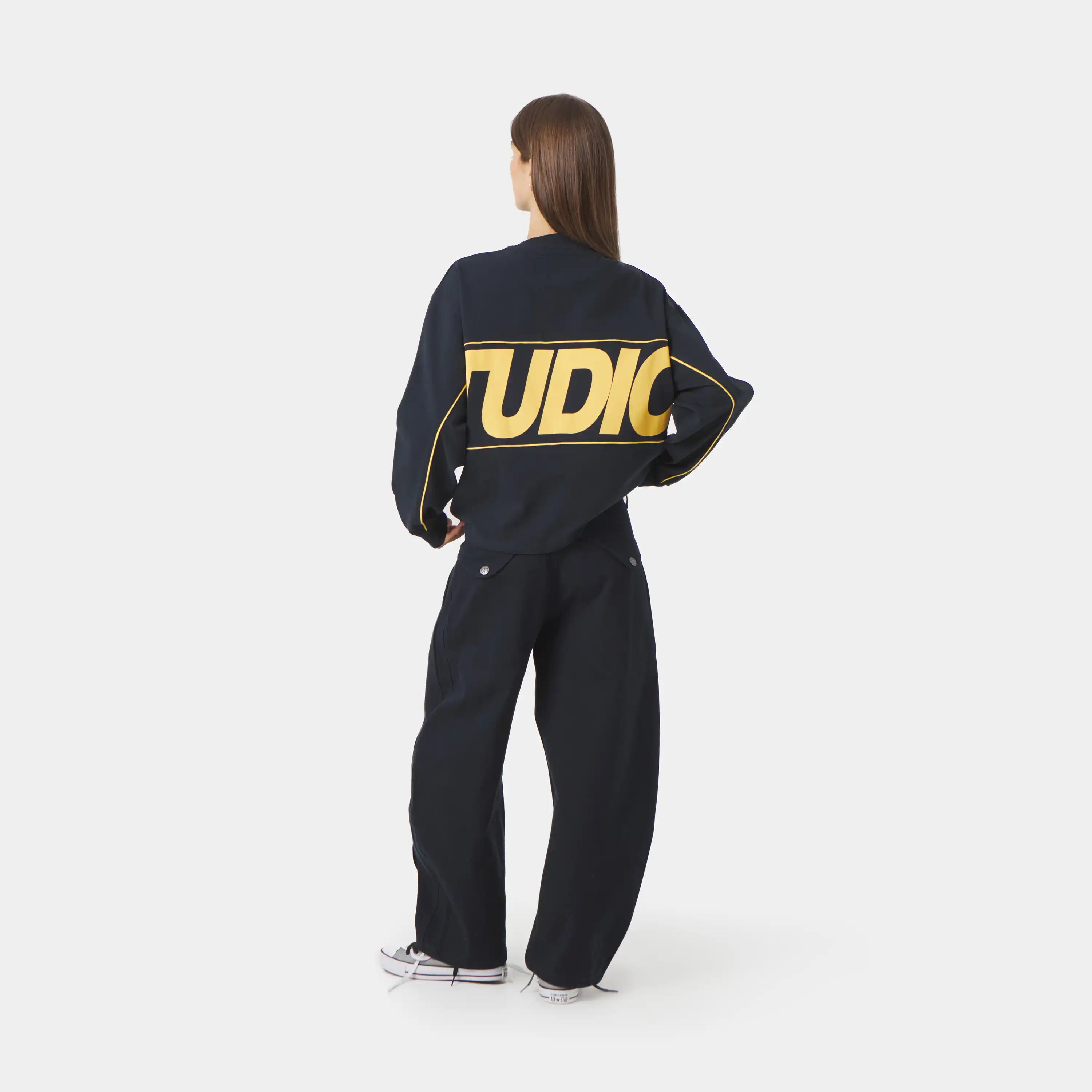 Crossline Navy Long Sleeve T-shirts eme