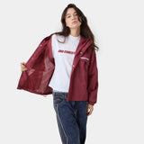 Echo Burgundy Grid Windbreaker Outerwear Eme Studios