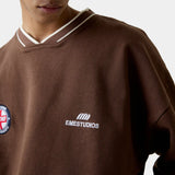 Academy Choco Oversized Crewneck Sweatshirts Eme Studios