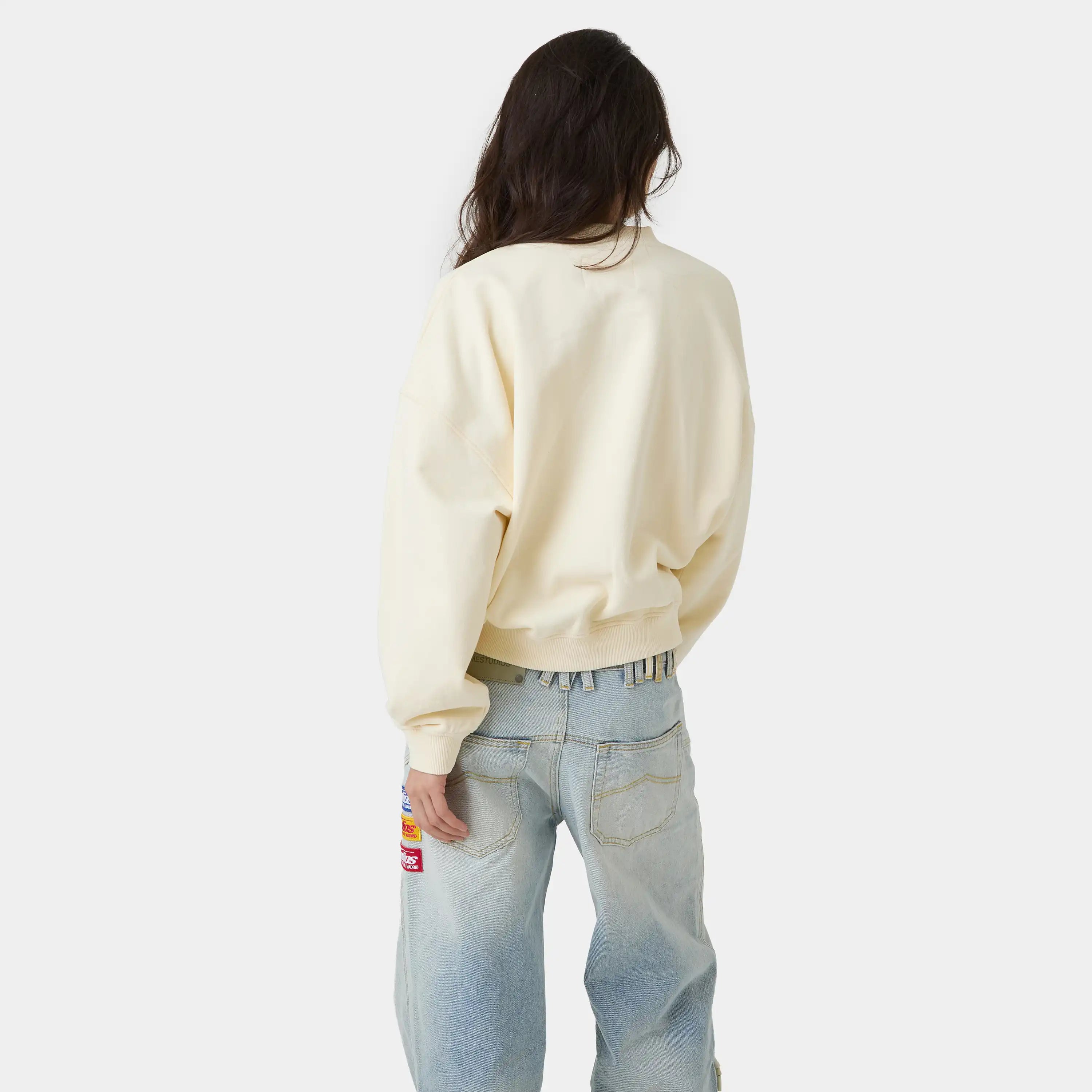 Staple Off Sand Oversized Crewneck Sweatshirts Eme Studios