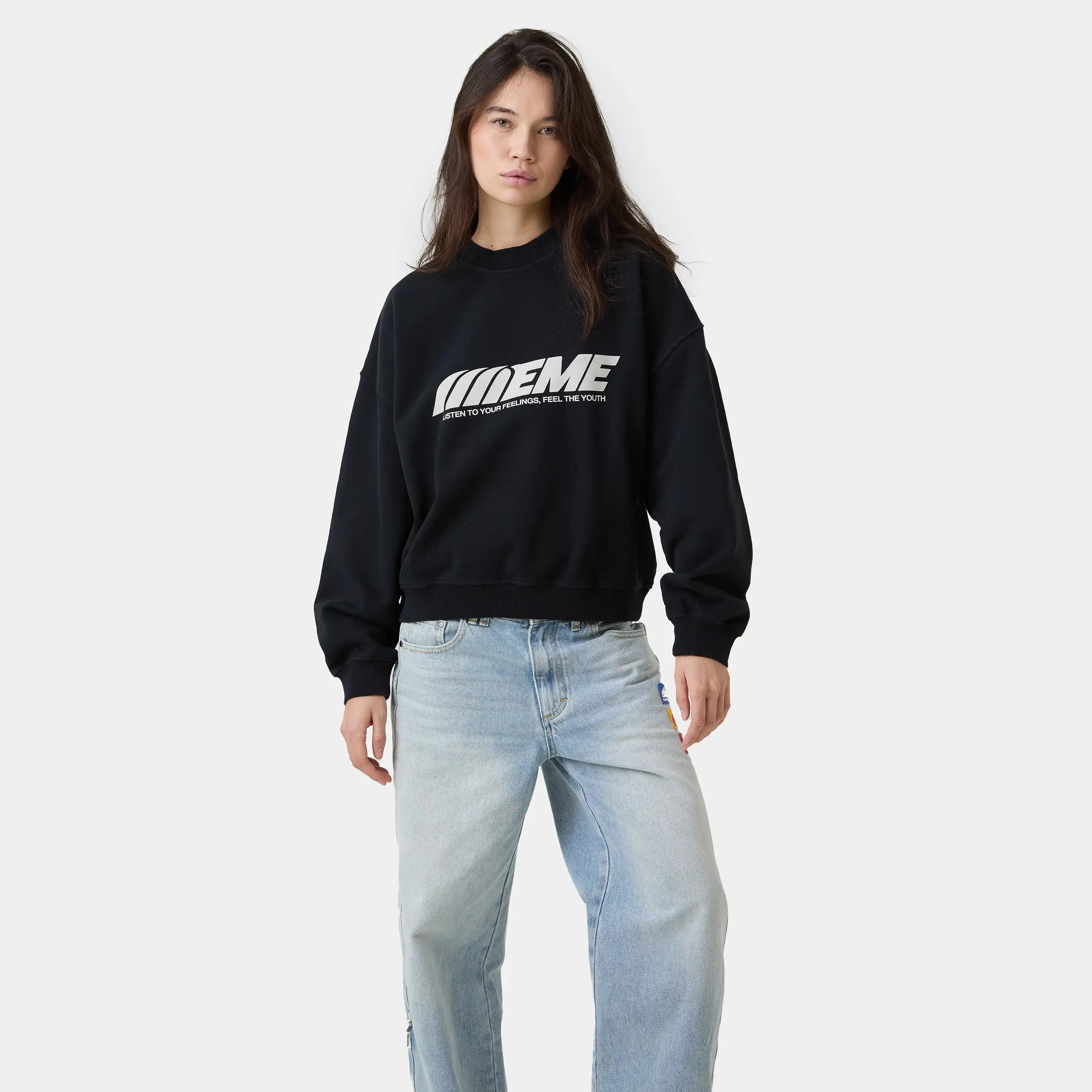Staple Shadow Oversized Crewneck Sweatshirts Eme Studios