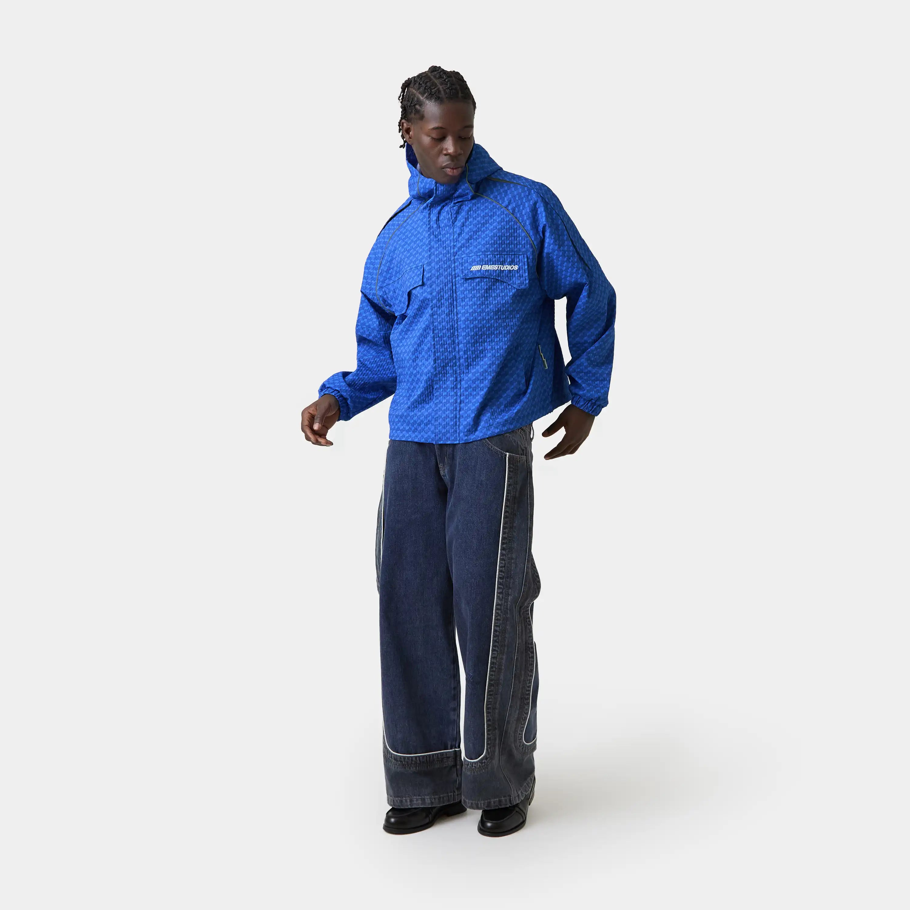 Echo Midnight Grid Windbreaker