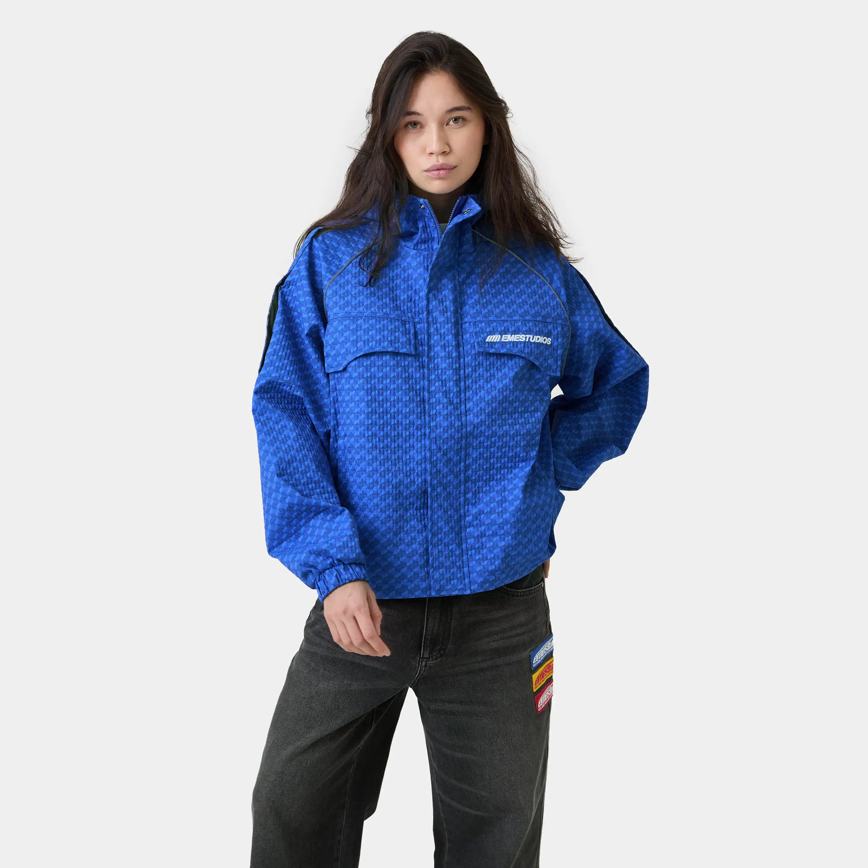 Echo Midnight Grid Windbreaker