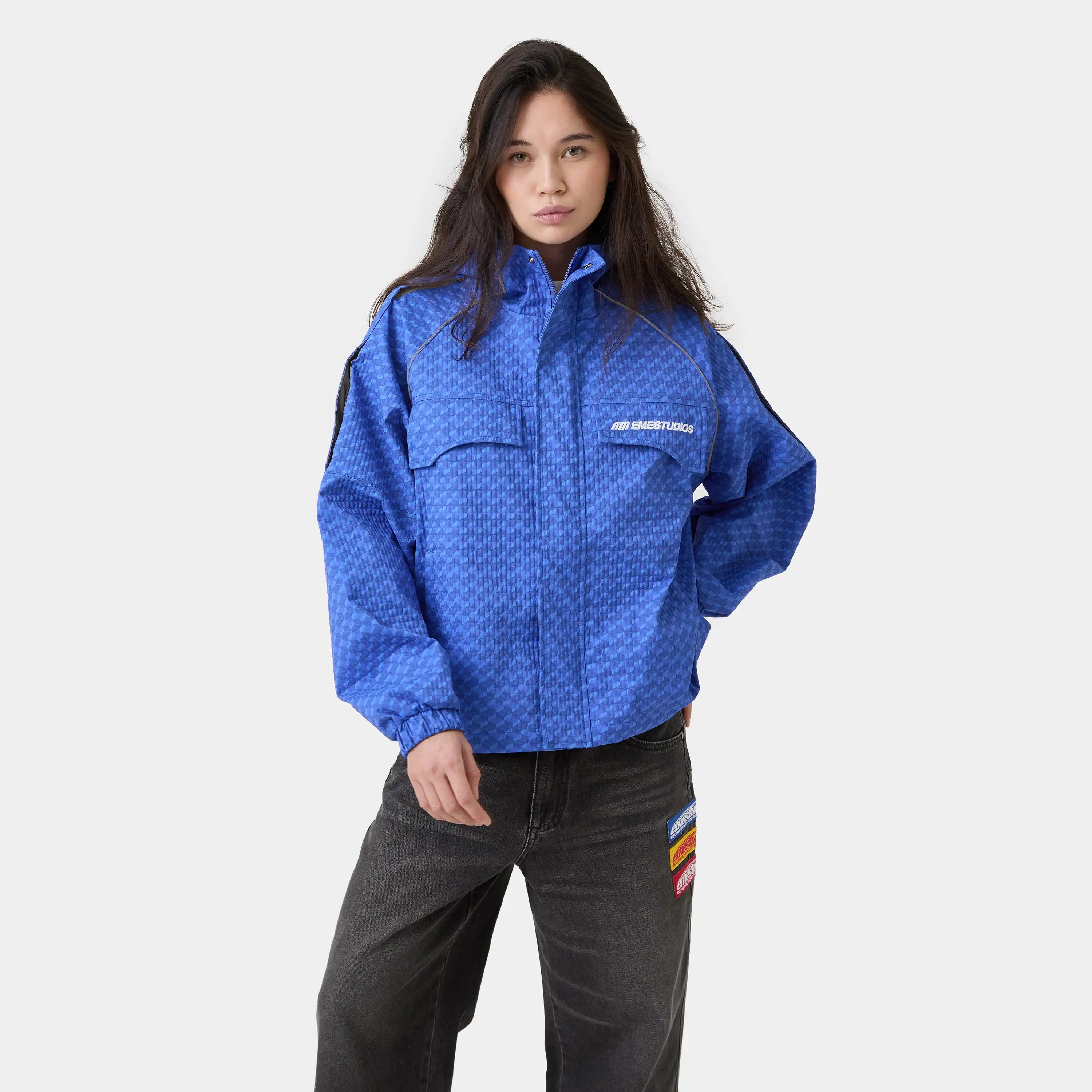 Echo Midnight Grid Windbreaker Outerwear Eme Studios