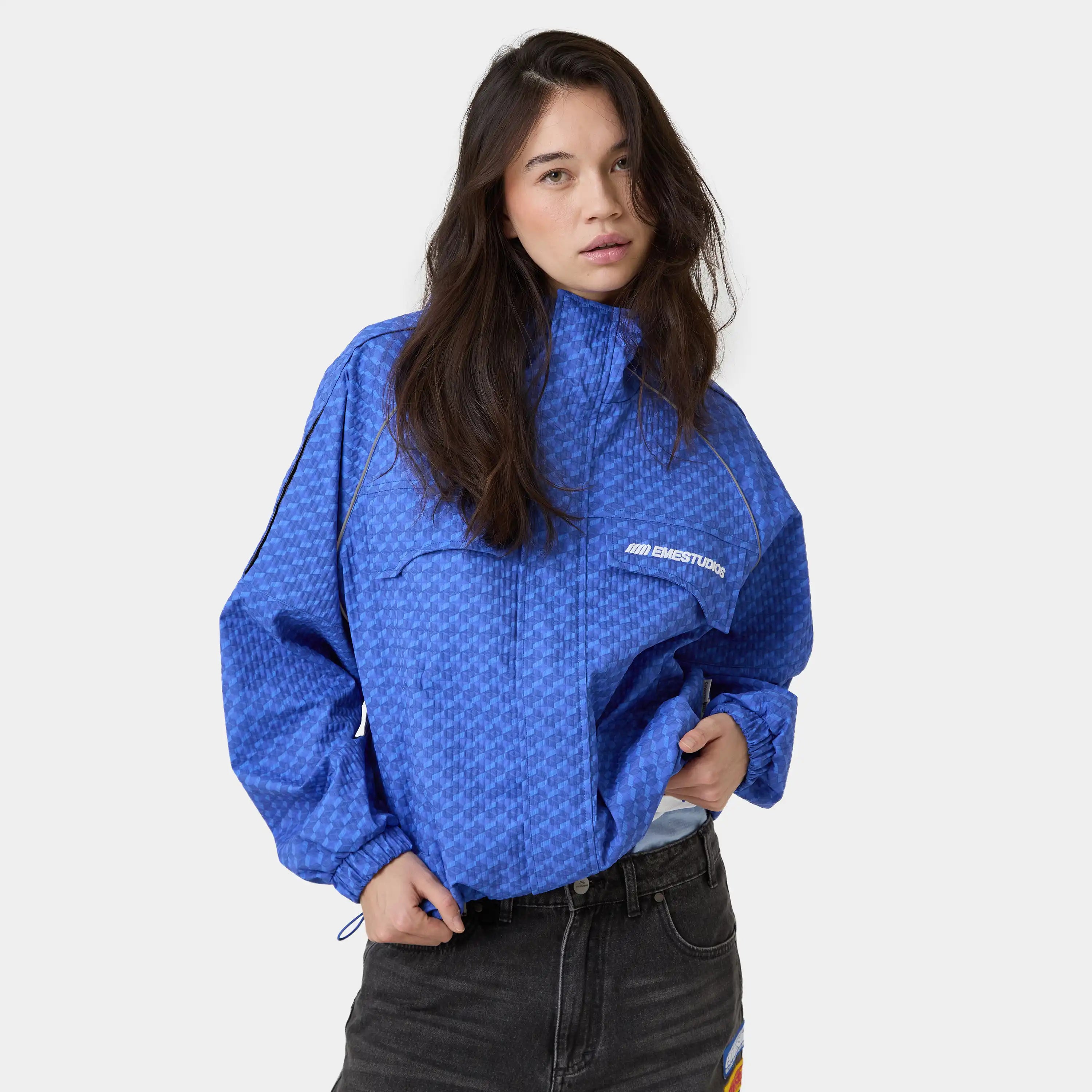 Echo Midnight Grid Windbreaker Outerwear Eme Studios