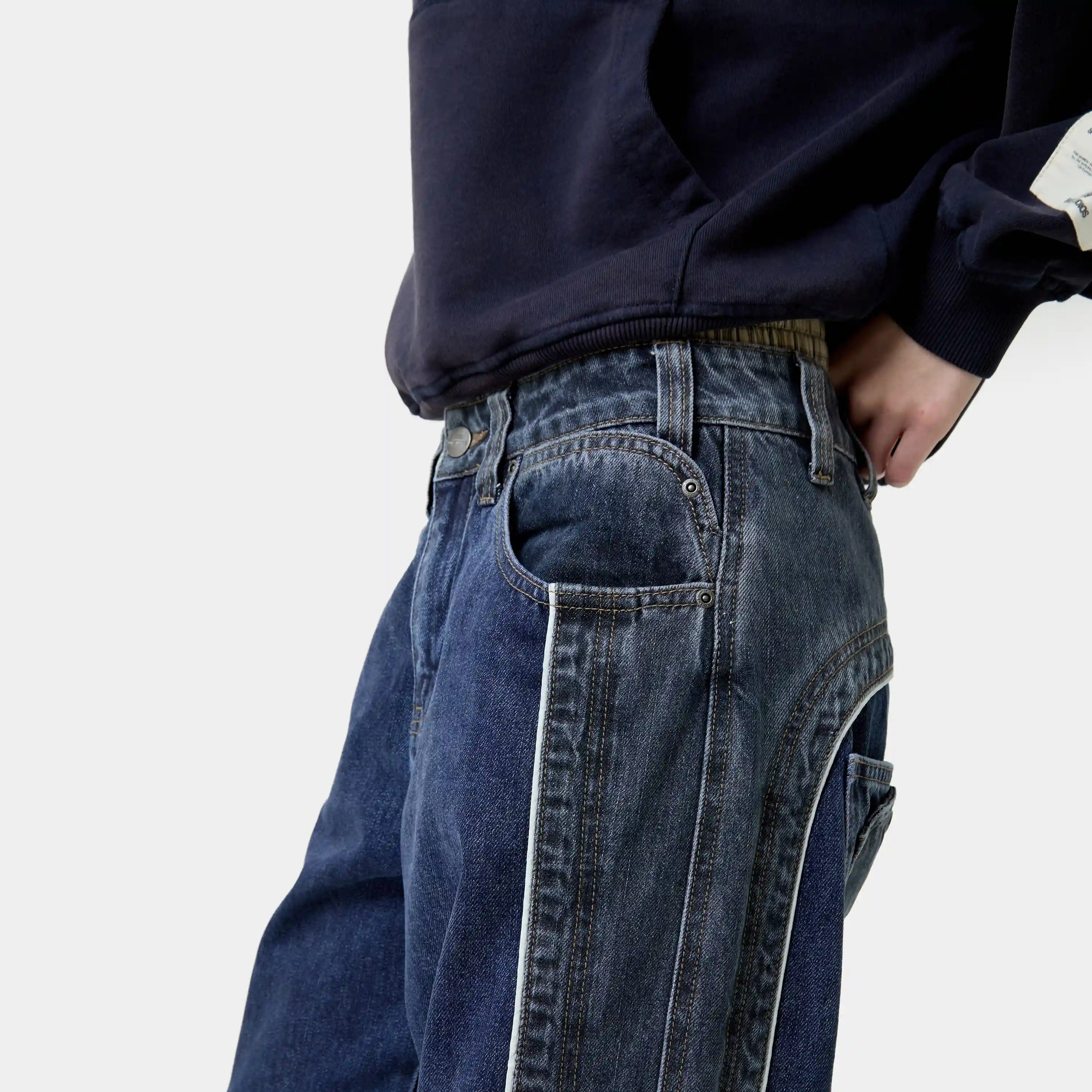 Dual Dark Blue Pants Pants Eme Studios