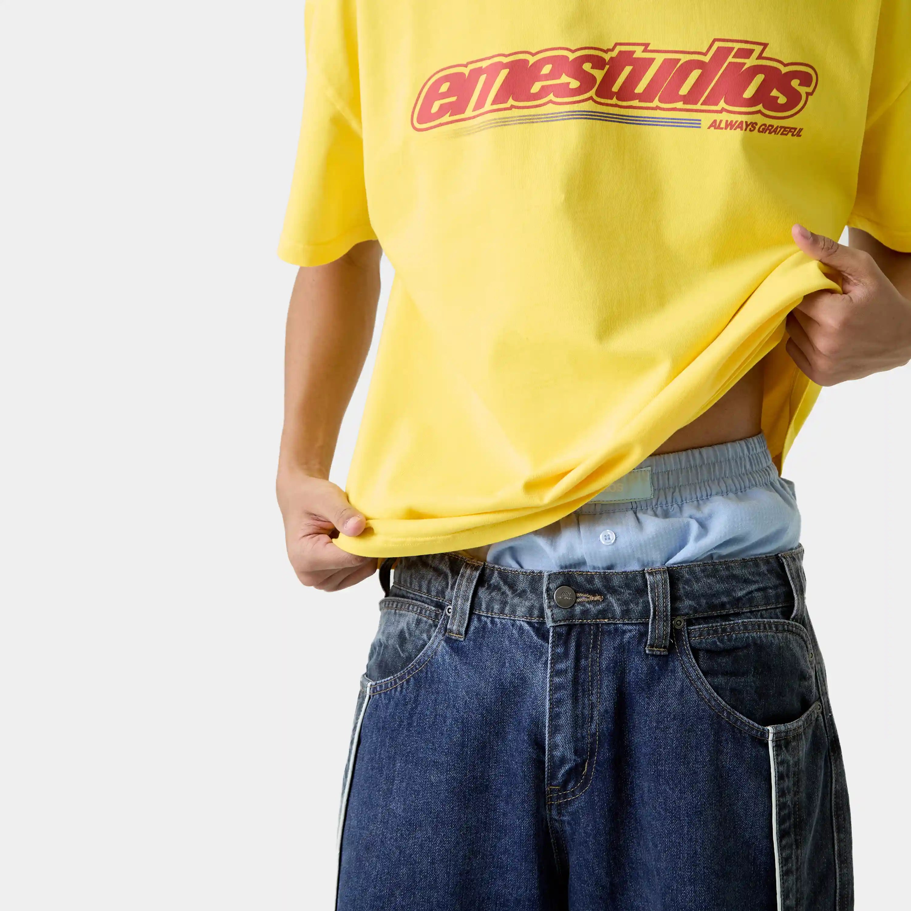 Dual Dark Blue Pants Pants Eme Studios