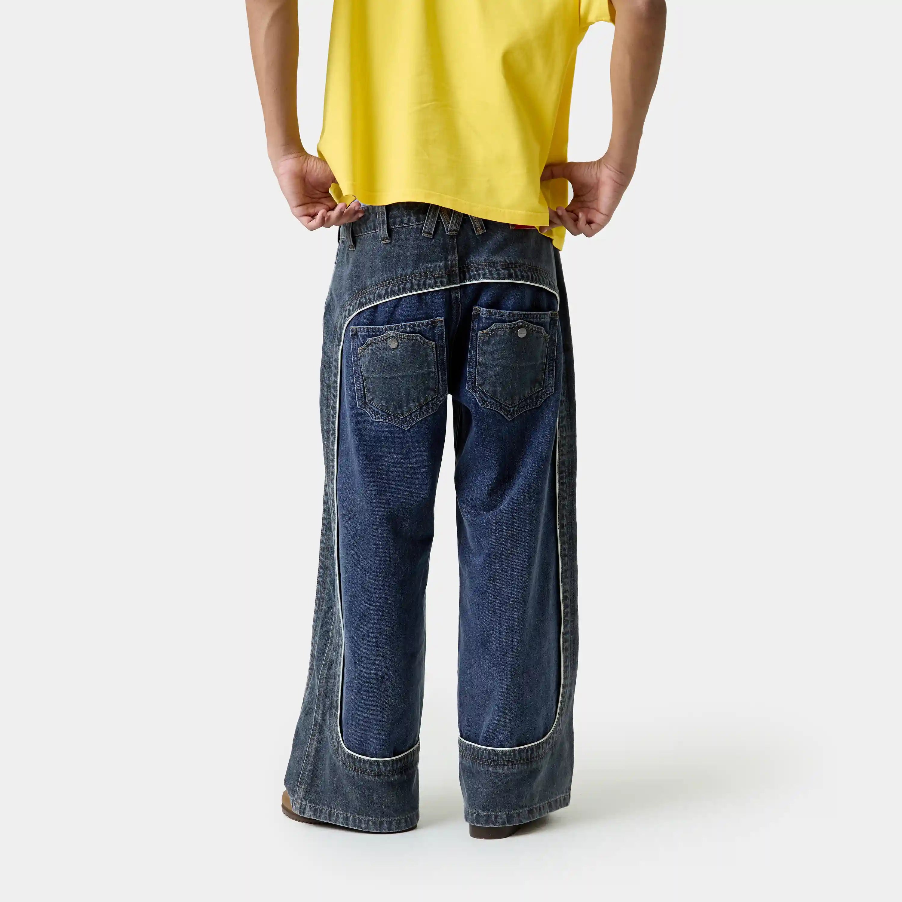 Dual Dark Blue Pants Pants Eme Studios