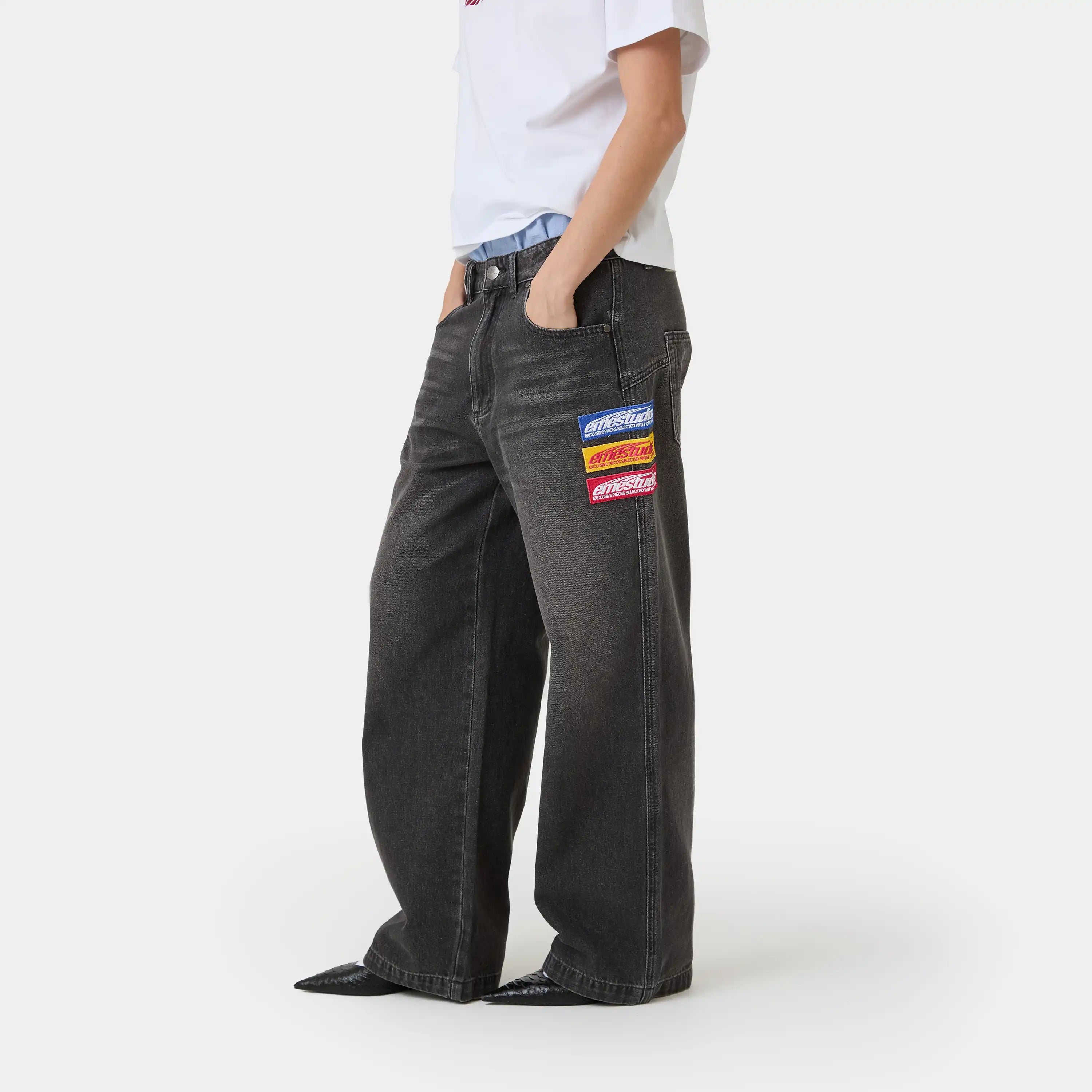 Rough Shadow Denim Pants Pants Eme Studios